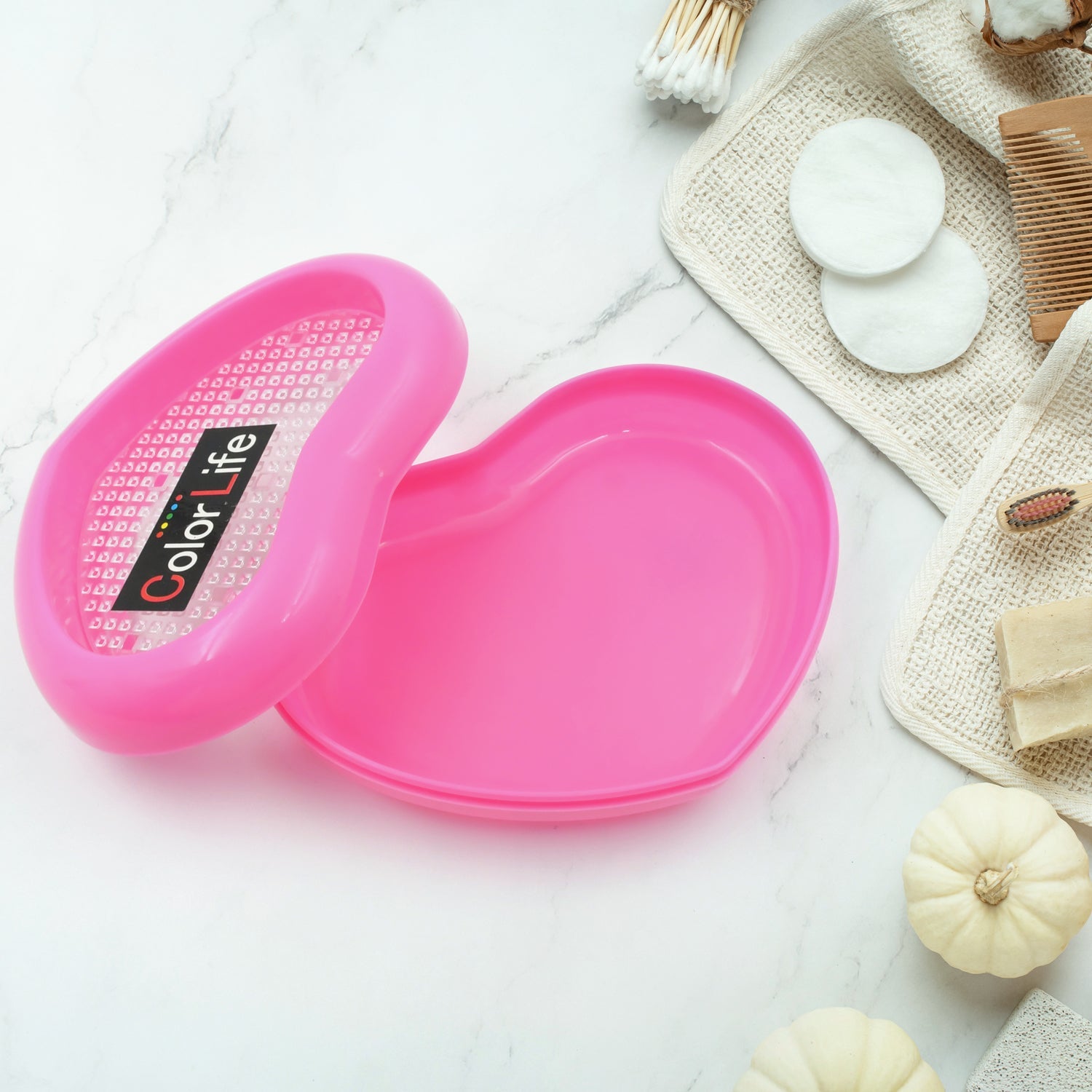 Bathroom Accessories Plastic Soap Case / Soap Dish / Soap Stand, Plastic Soap Case Soap Holder Soap Dish For Bathroom Kitchen Sink (Oval / Heart Shape Soap case / 1 pc ) - Springkart 
