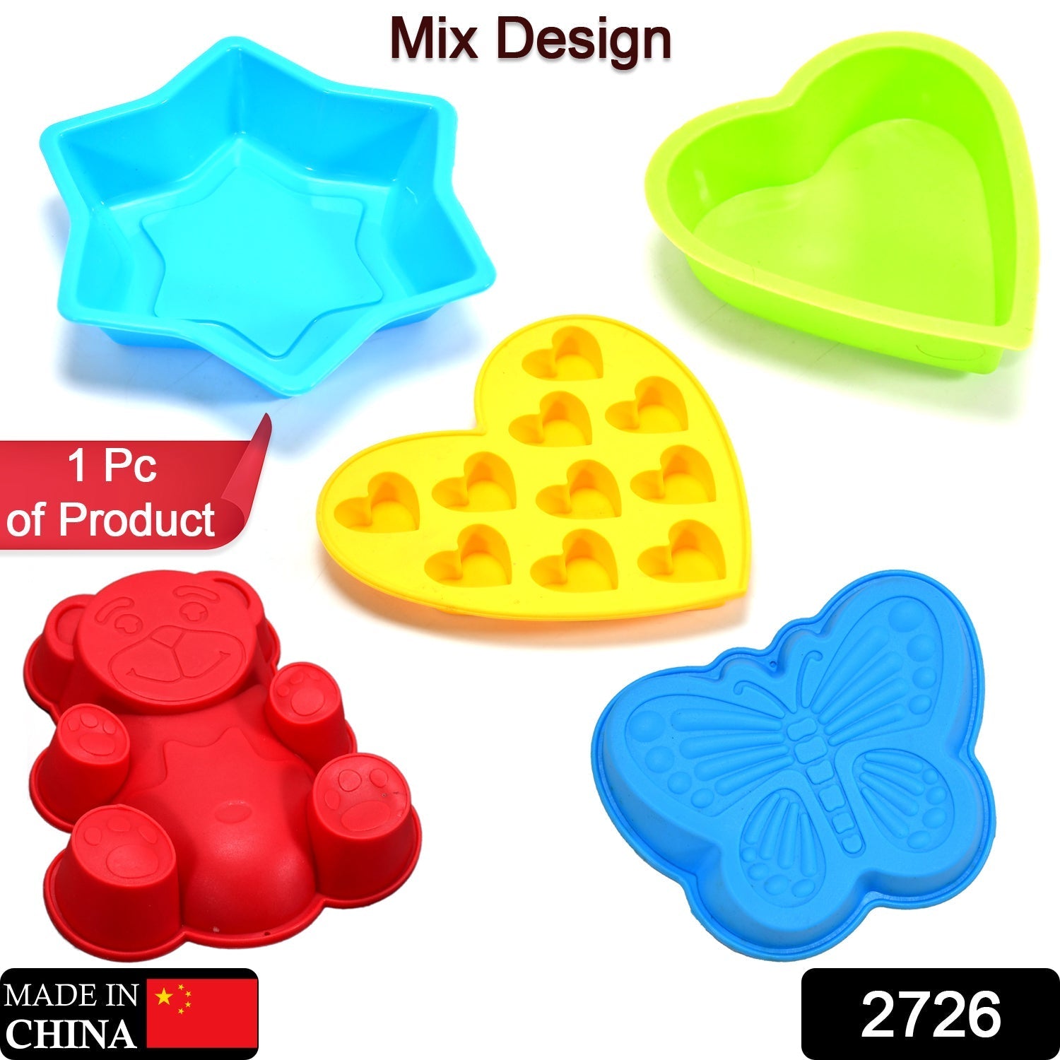 MIX SHAPE CAKE CUP LINERS I SILICONE BAKING CUPS - Springkart 