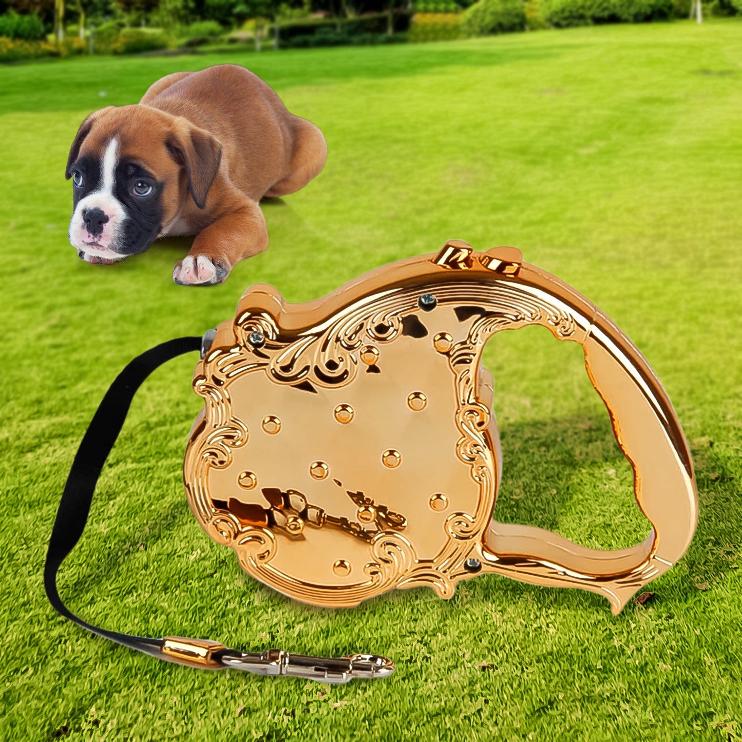 Retractable Telescopic Belt Rope Cat Golden Traction (3M Approx / 1 pc) - Springkart 