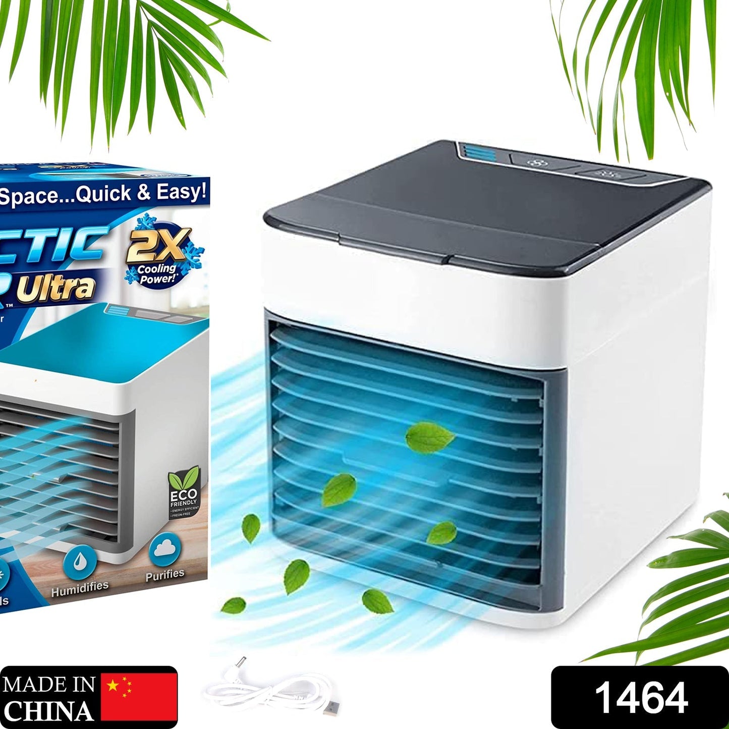 Mini Portable Air Cooler with LED Light & Water Fill - Springkart 