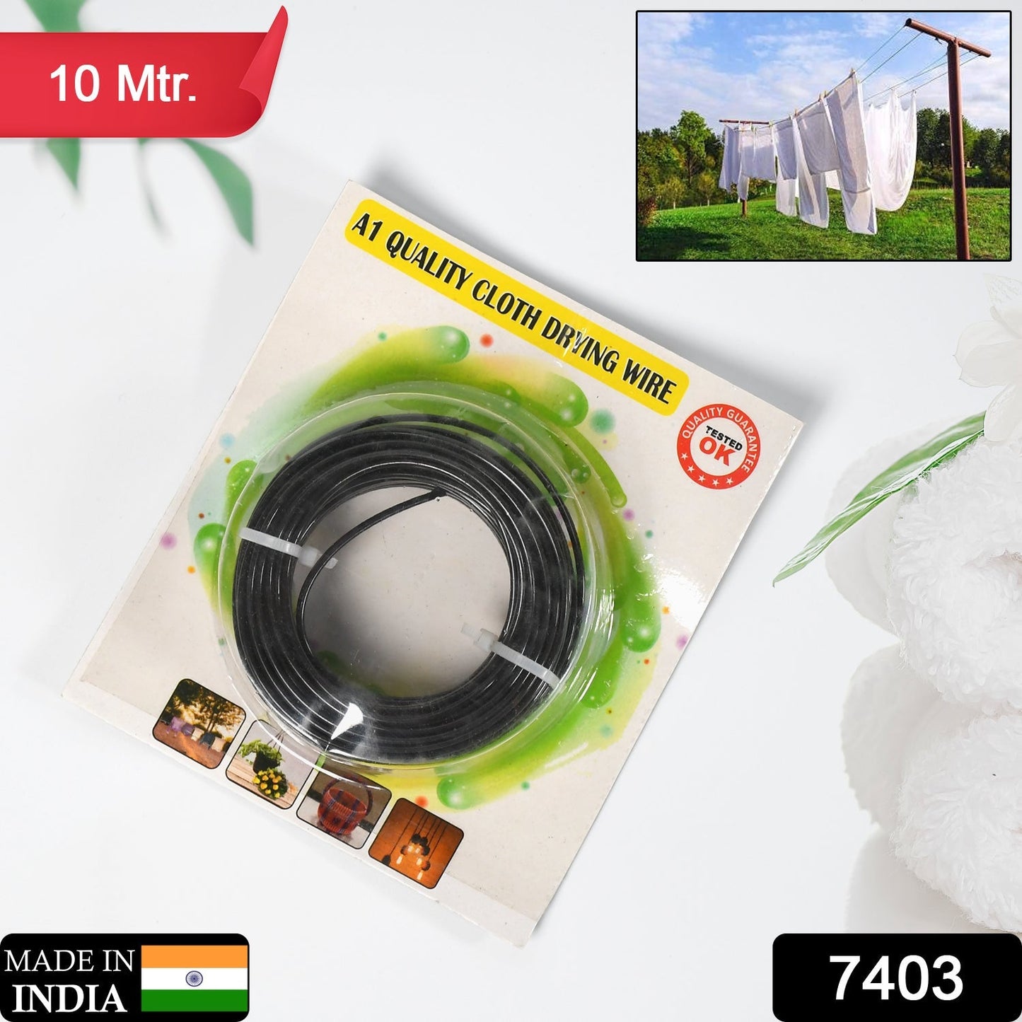 High-Quality Cloth Drying & Gardening Wire (10M) - Springkart 
