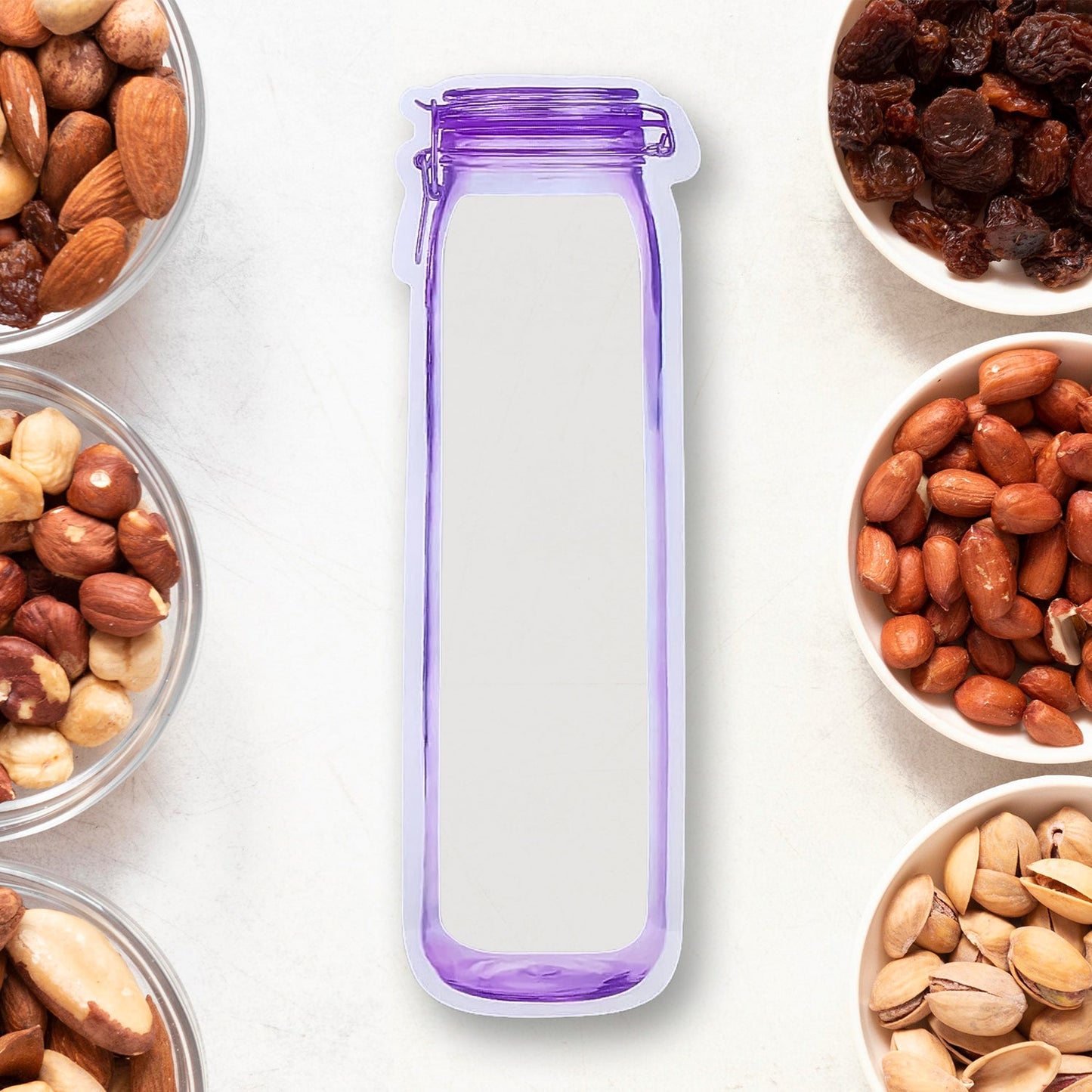 Food Storage Bag Bottles Shape Ziplock Bags Reusable (1 Pc / 500 ML) - Springkart 
