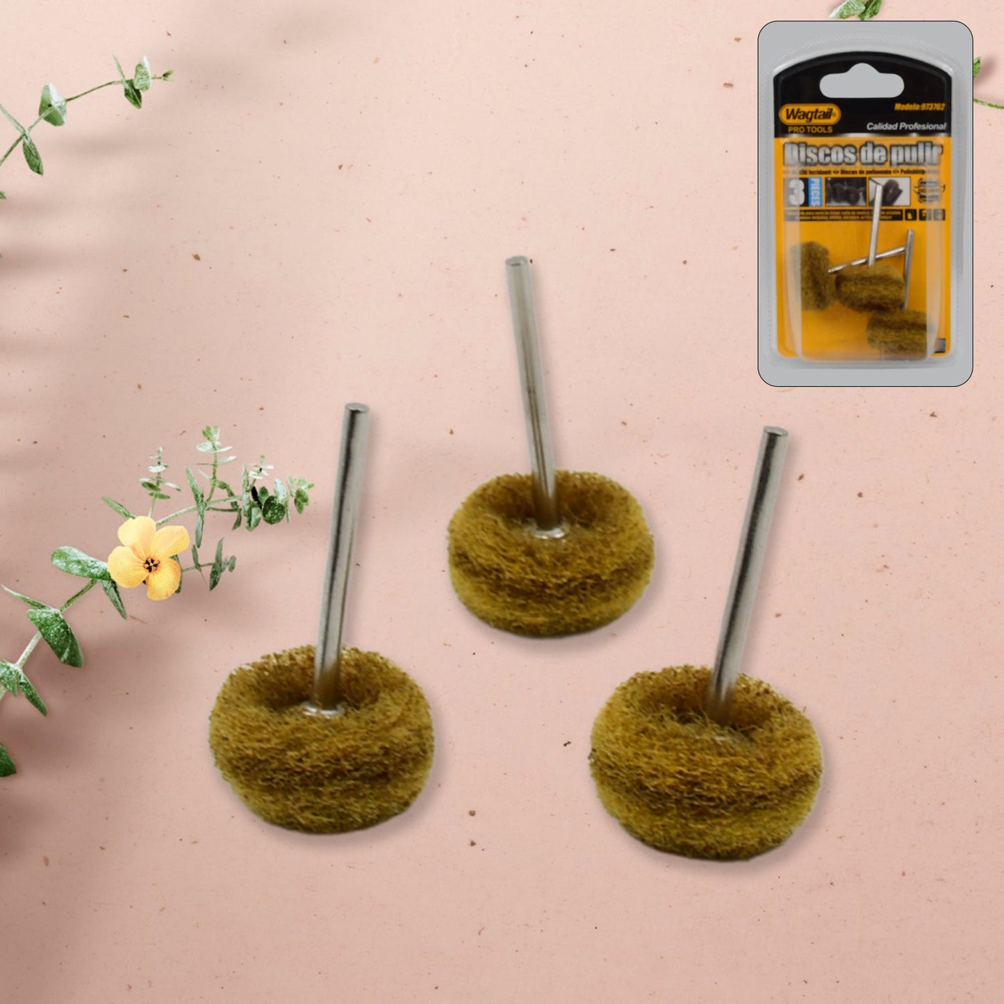Abrasive Buffing Polishing Wheel Set (3 Pcs) - Springkart 