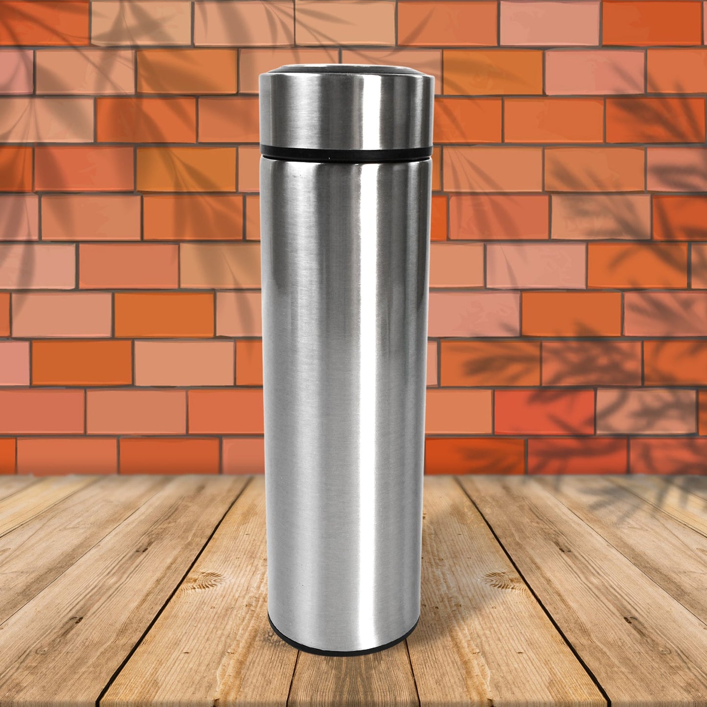 Double Stainless Steel Wall Smart Flask Vacuum Insulated Water Bottle | Perfect for Hot and Cold Drinks | for Campaign Travelling (450ml Approx) (Mix Color / Mix Design)) - Springkart 