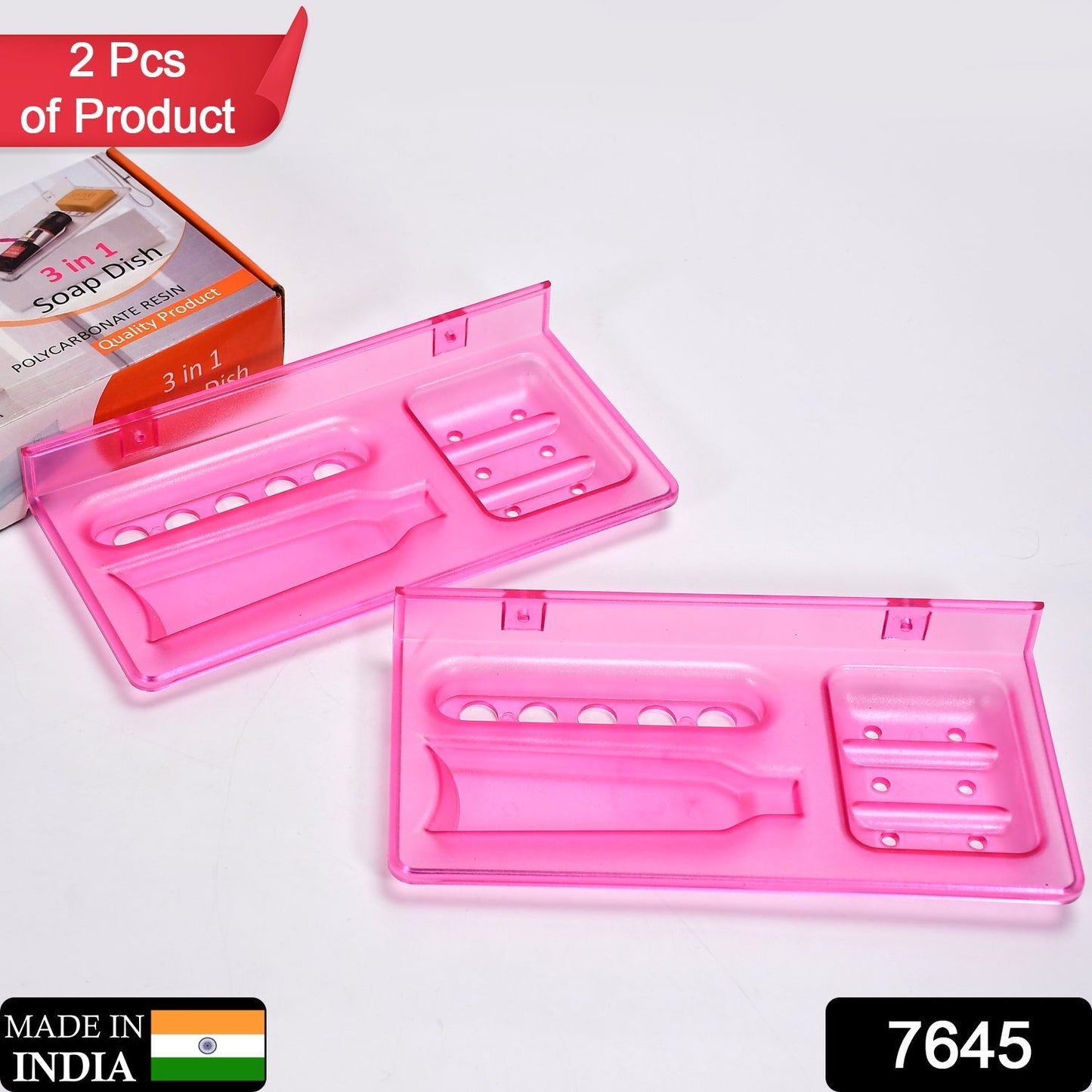 SHOP A WIDE RANGE OF BATHROOM WARE PRODUCTS FROM PURE SOURCE INDIA, IN THIS PACK THERE COMING 3IN1 GLASS SOAP DISH, WHICH IS SUITABLE TO USE ON STAND. - Springkart 