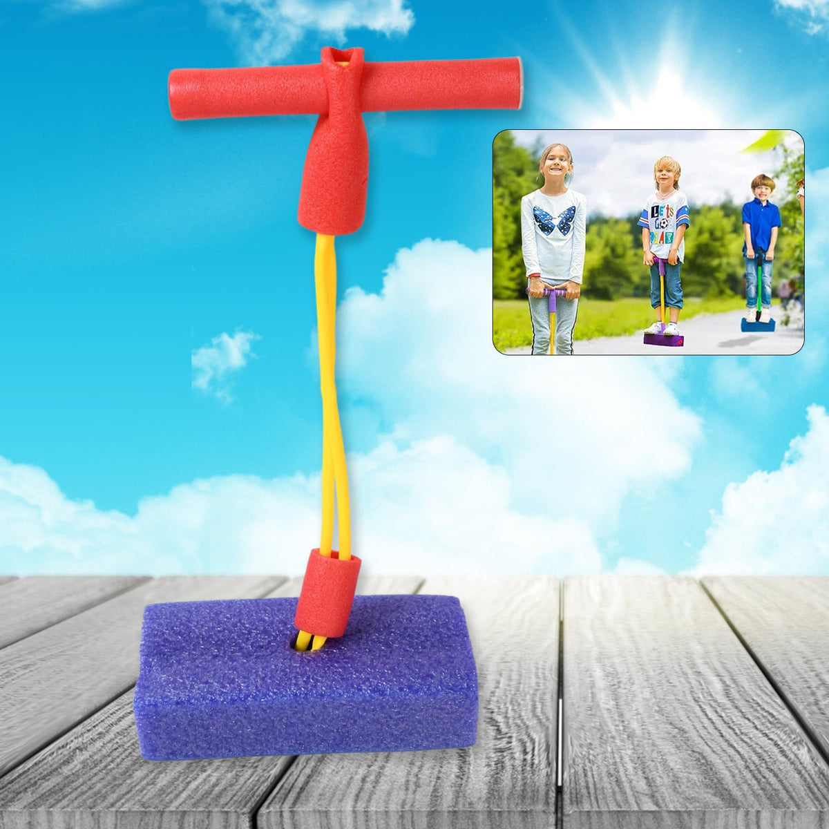 Creative Fitness Jumper for Kids by New Bounce | Safe, Bouncy Toy for Toddlers | Fun Foam Hopper for Children | Squeaks with Each Hop | Great Gift for Girls and Boys (1 Pc) - Springkart 