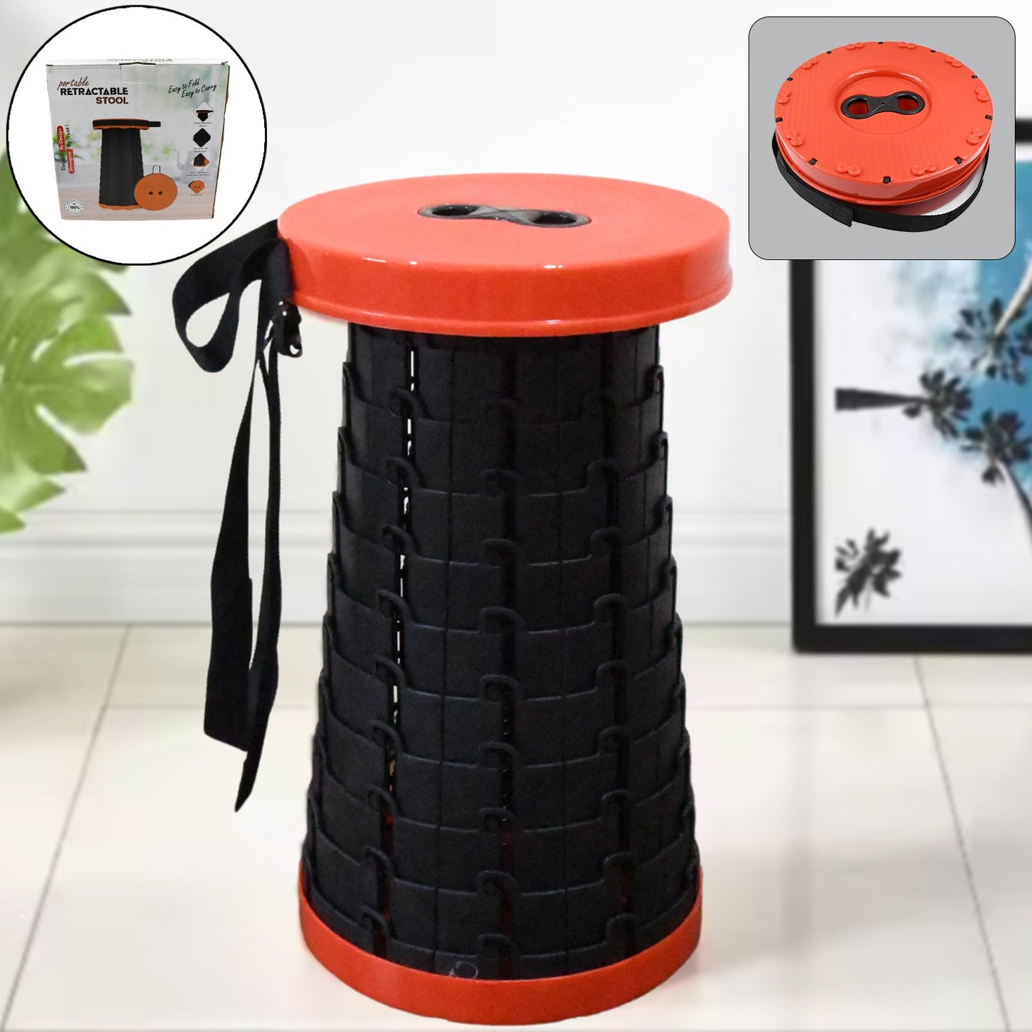 Retractable Folding Stools (1 Pc) - Springkart 