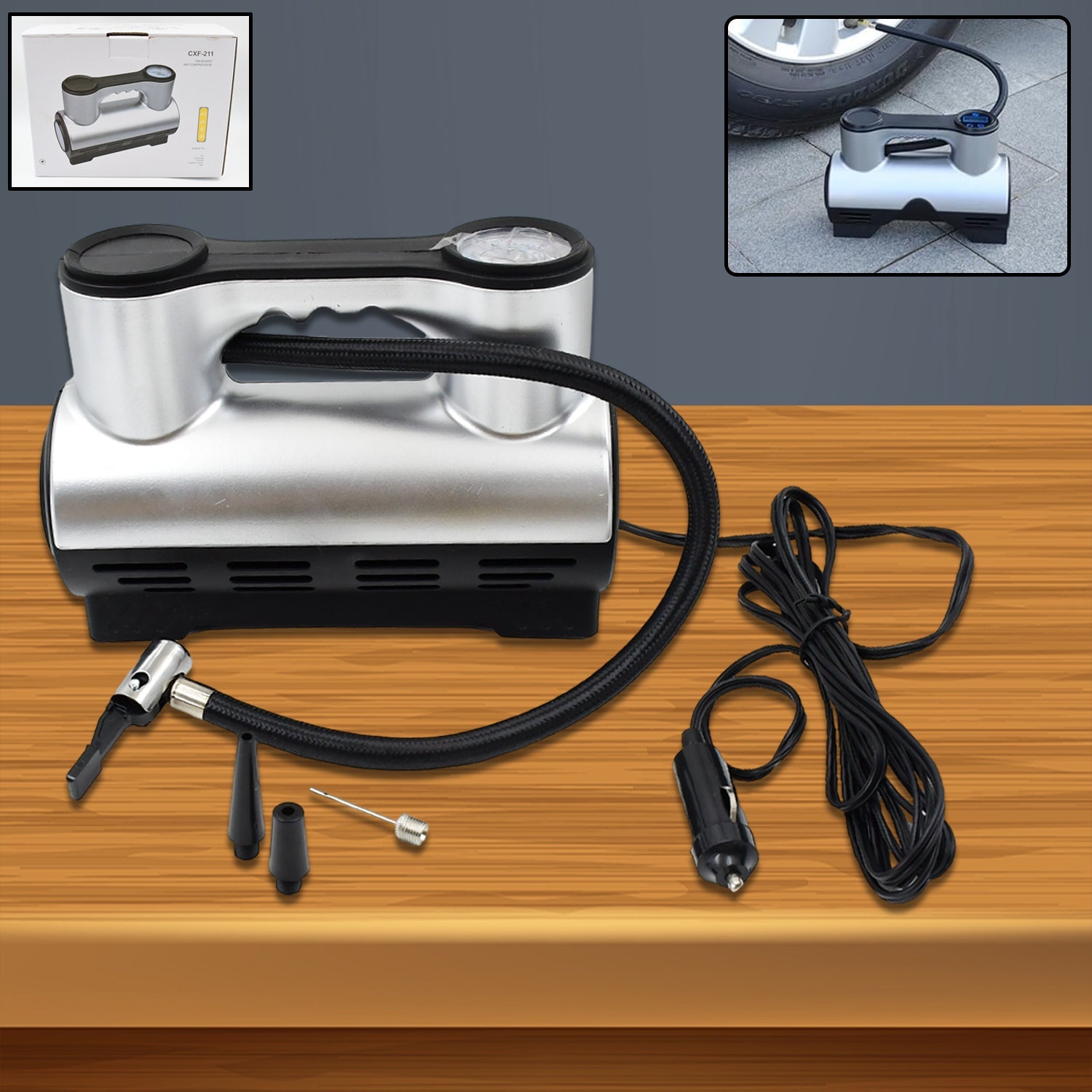 Electric Air Pump / Compressor 12V (1 Pc) - Springkart 