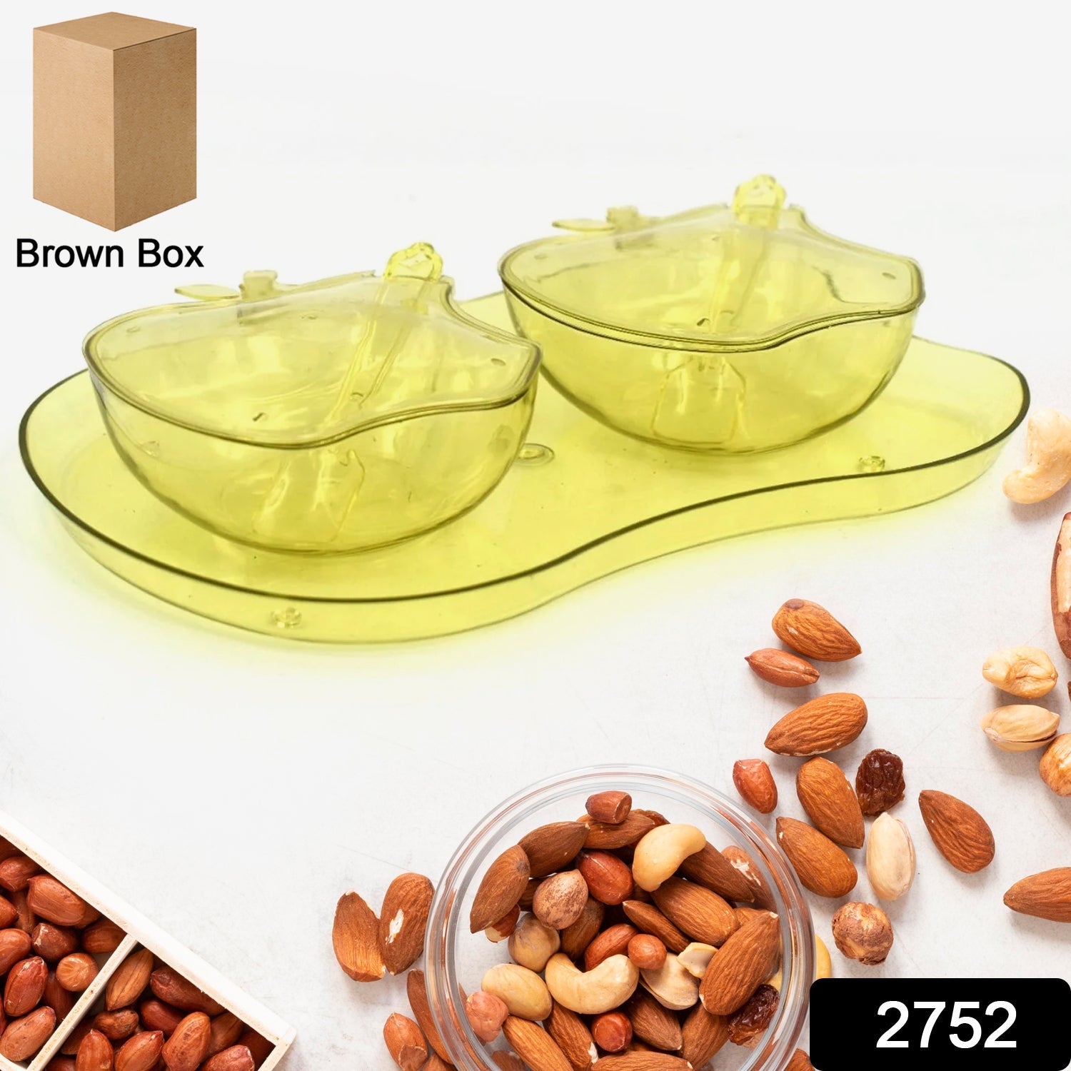 Apple Shape Tray Bowl Used For Serving Snacks And Various Food Stuffs. - Springkart 