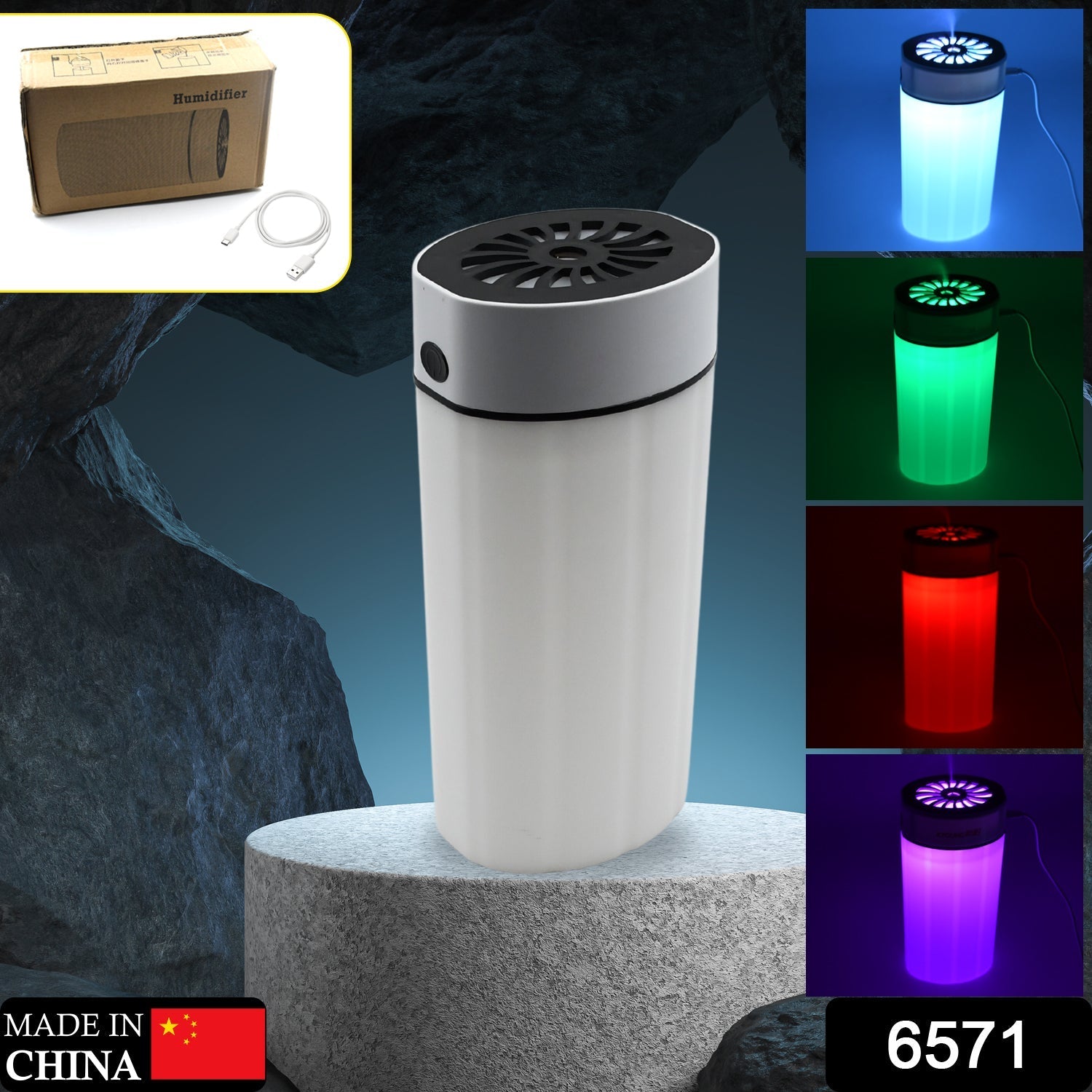 Humidifiers For Bedroom, Small Humidifier With Colorful Light Effect, Mini Desk / Car Humidifier with Colorful Light - Springkart 