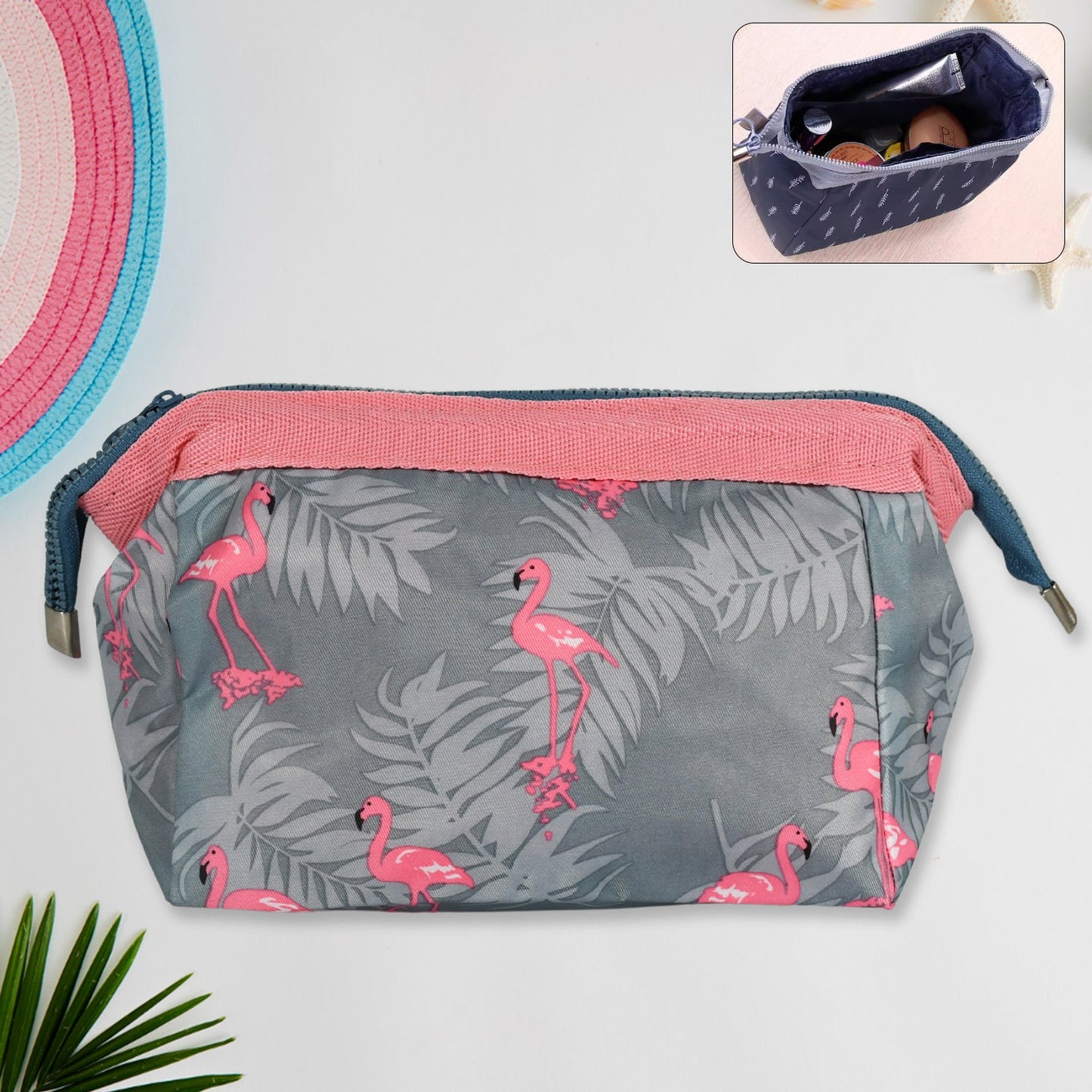 Makeup Bag / Pouch / Travel Cosmetic Bags / Brush Pouch Toiletry Kit Fashion Women Jewelry Organizer with Zipper Portable Purse Pouch (1 pc / 25×13 Cm) - Springkart 