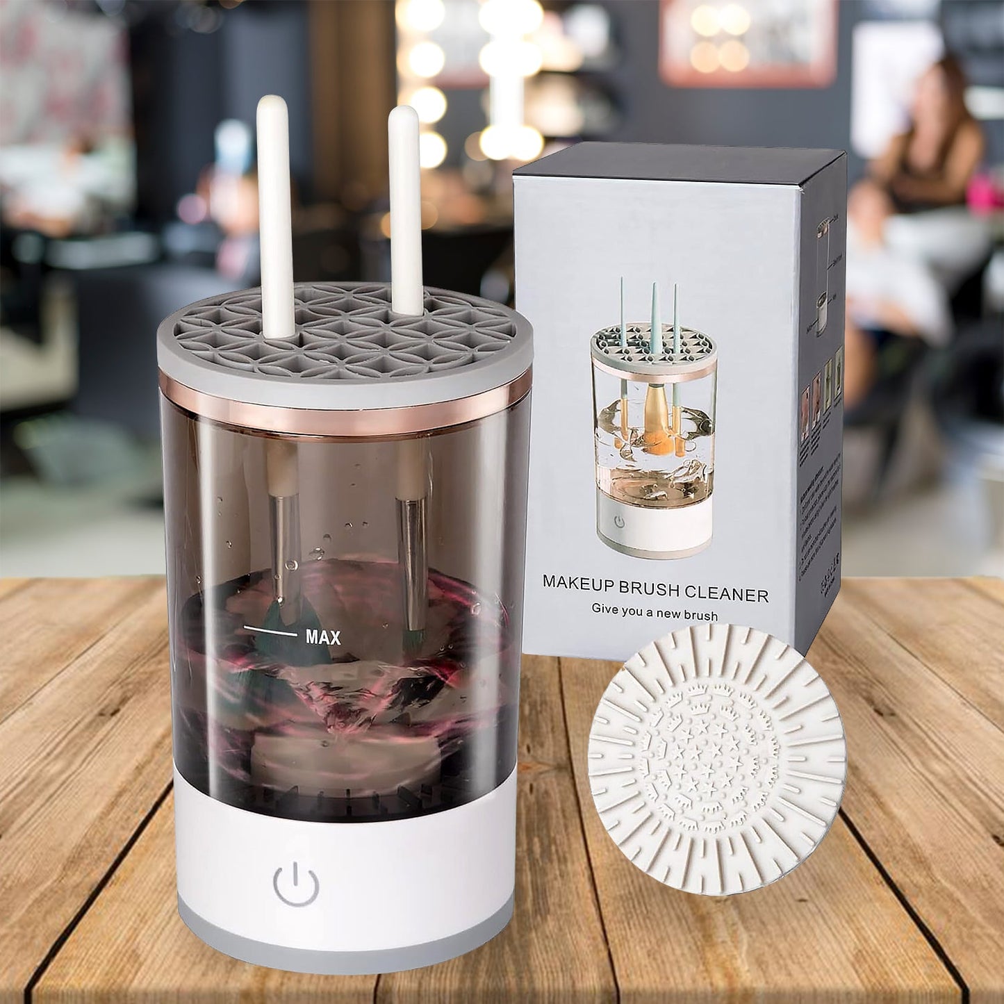 Automatic Makeup Brush Cleaner Fast Electric Brush Cleaner Hand Free Machine Super Clean Brush Washer & Brushes Organizer Tool (1 Pc) - Springkart 