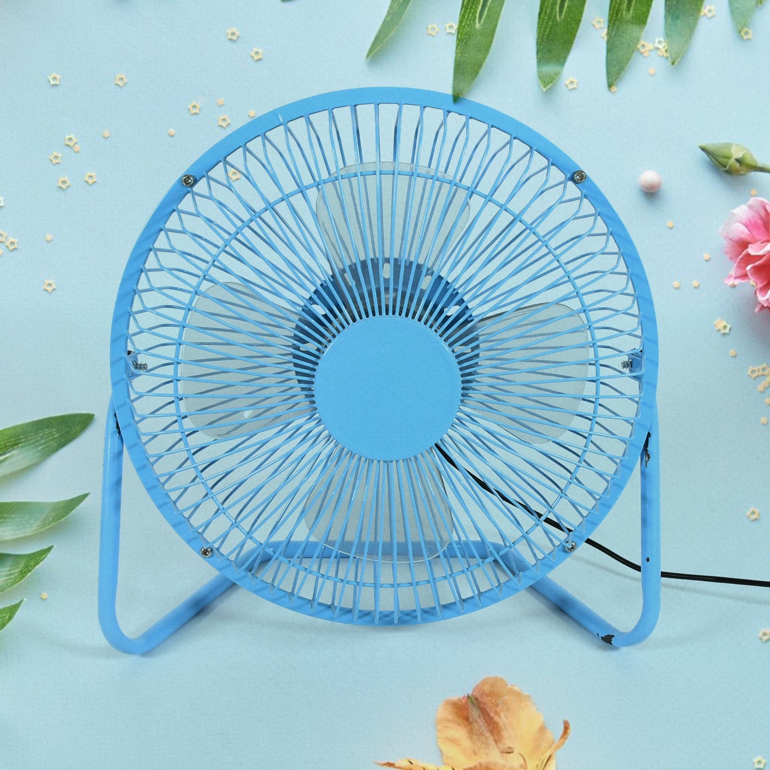 Big USB Table Desk Personal Metal Electronic Fan, Compatible with Computers, Laptops, Student Dormitory, Suitable For Office, School Use (1 Pc) - Springkart 
