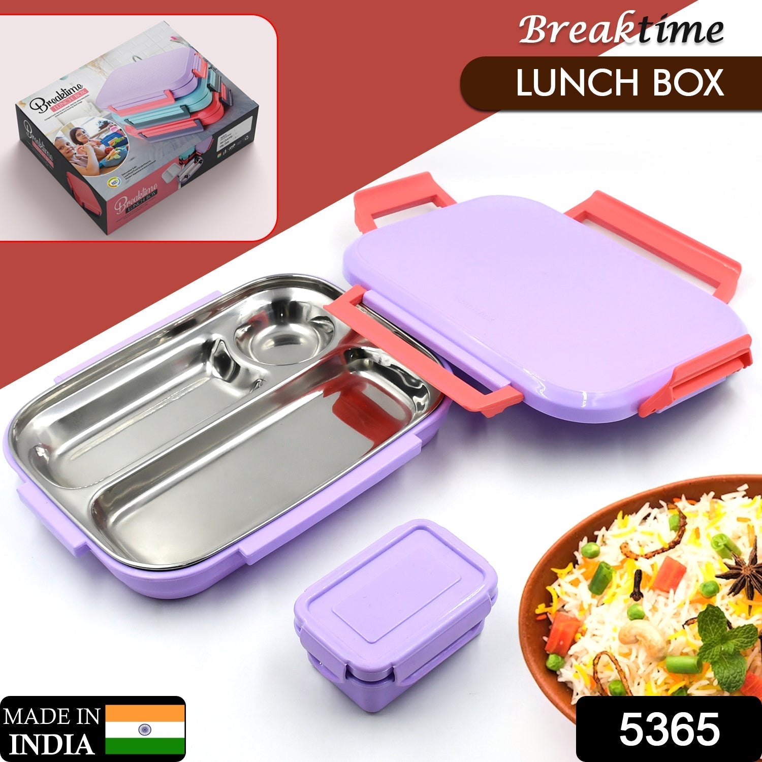 Kids’ School Lunch Box with Steel Plate - Springkart 