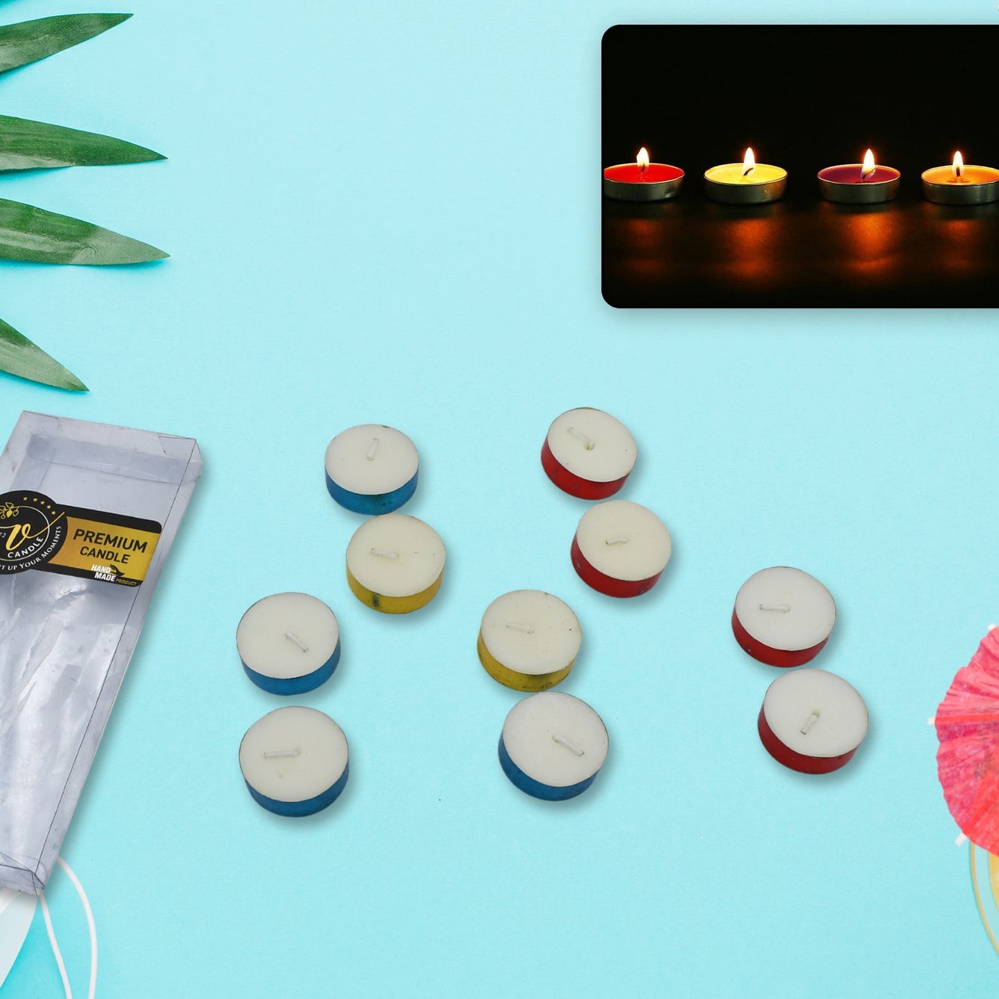 DECORATIVE COLOR CANDLE LIGHT CANDLE PERFECT FOR GIFTS, HOME, ROOM, BIRTHDAY, ANNIVERSARY DECORATIVE CANDLES (10 Pc Set) - Springkart 