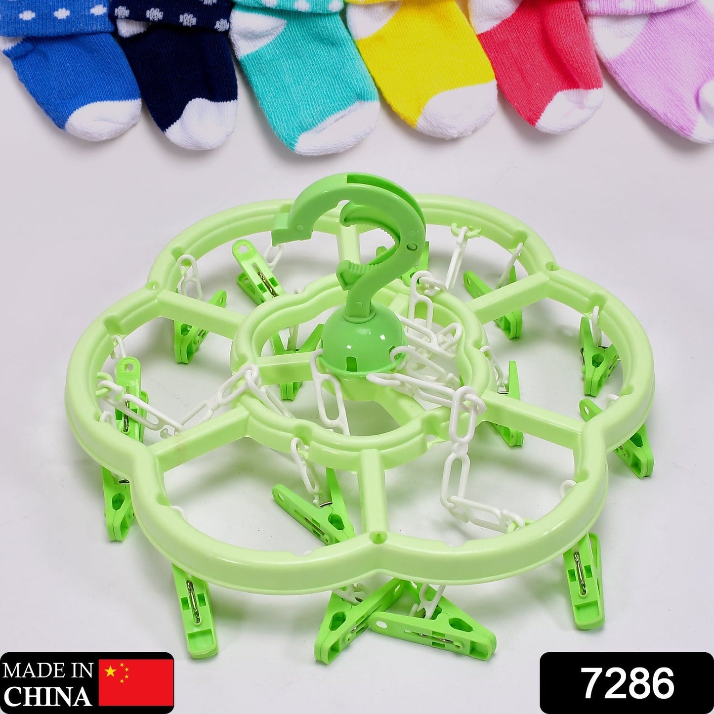 Hanger Household Plastic Hanger 15 Clips Hanger For House Use - Springkart 