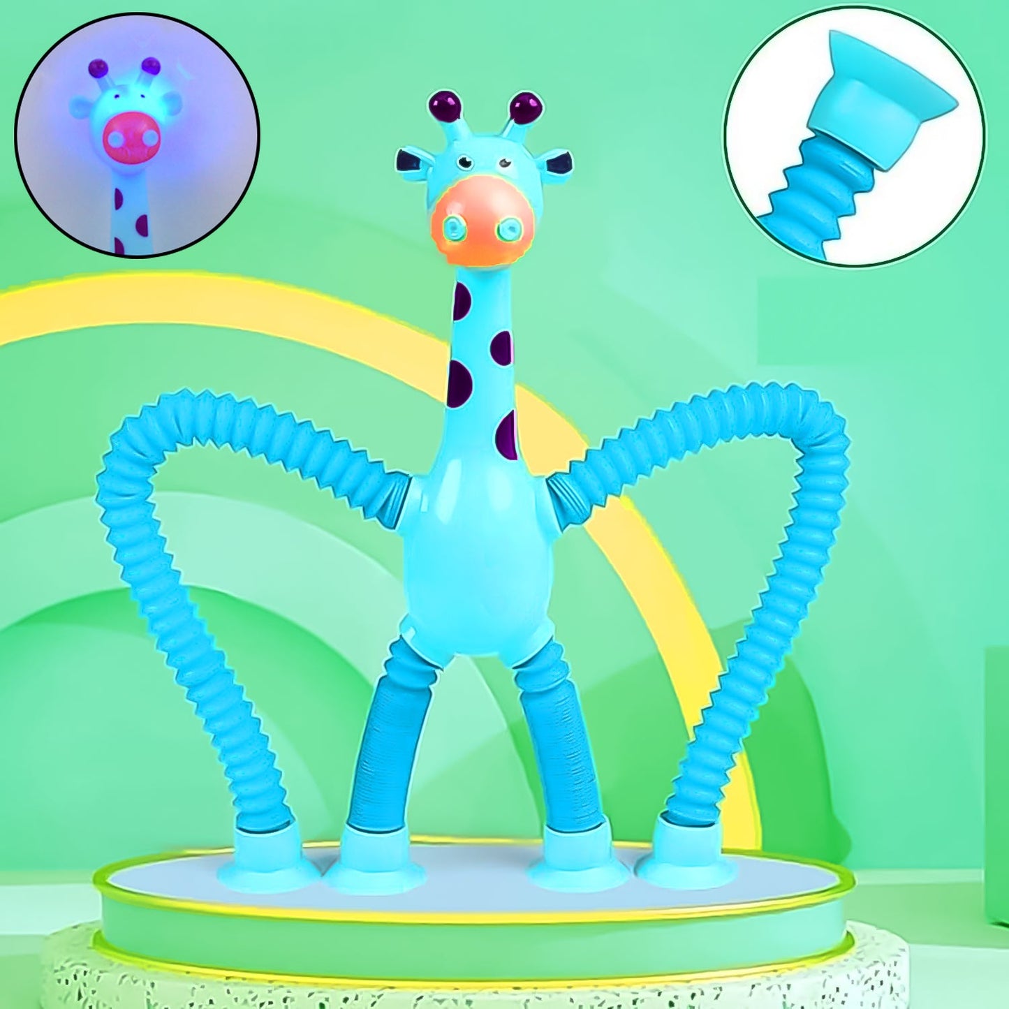 LED Giraffe Telescopic Suction Cup Toys (1 Pc) - Springkart 
