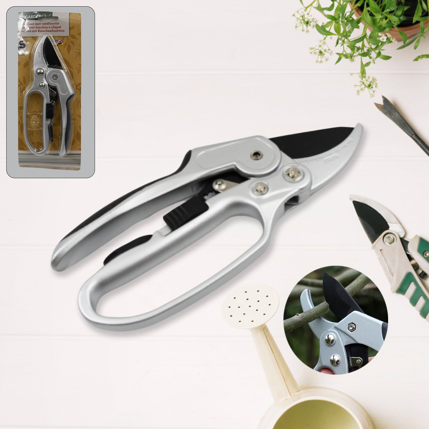 Pruning Shear Garden Shear Steel, Hand Shears, 20 Cm / 8 inch (1 Pc) - Springkart 