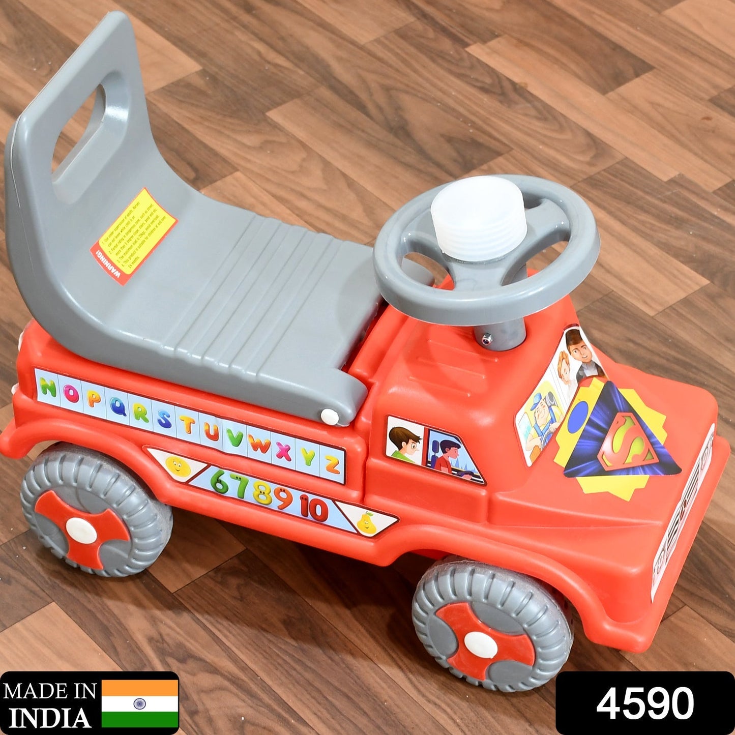 Kids Baby Ride-On Push Car with Musical Horn & Backrest – Perfect Toy for Toddlers - Springkart 