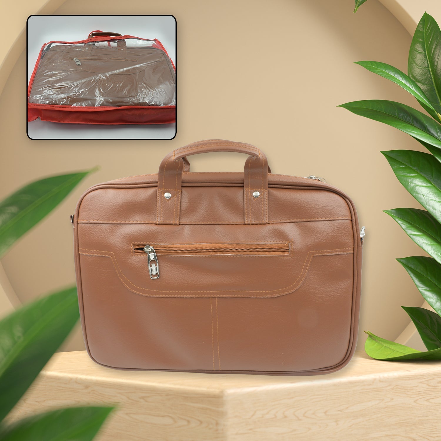 Multipurpose Bag, Shoulder Side Bag Office Laptop Faux Leather Executive Formal Laptop & MacBook Messenger / Office / Travel / Business / Shoulder / Hand / Sling Bag for Men Women with Multiple compartments - Springkart 
