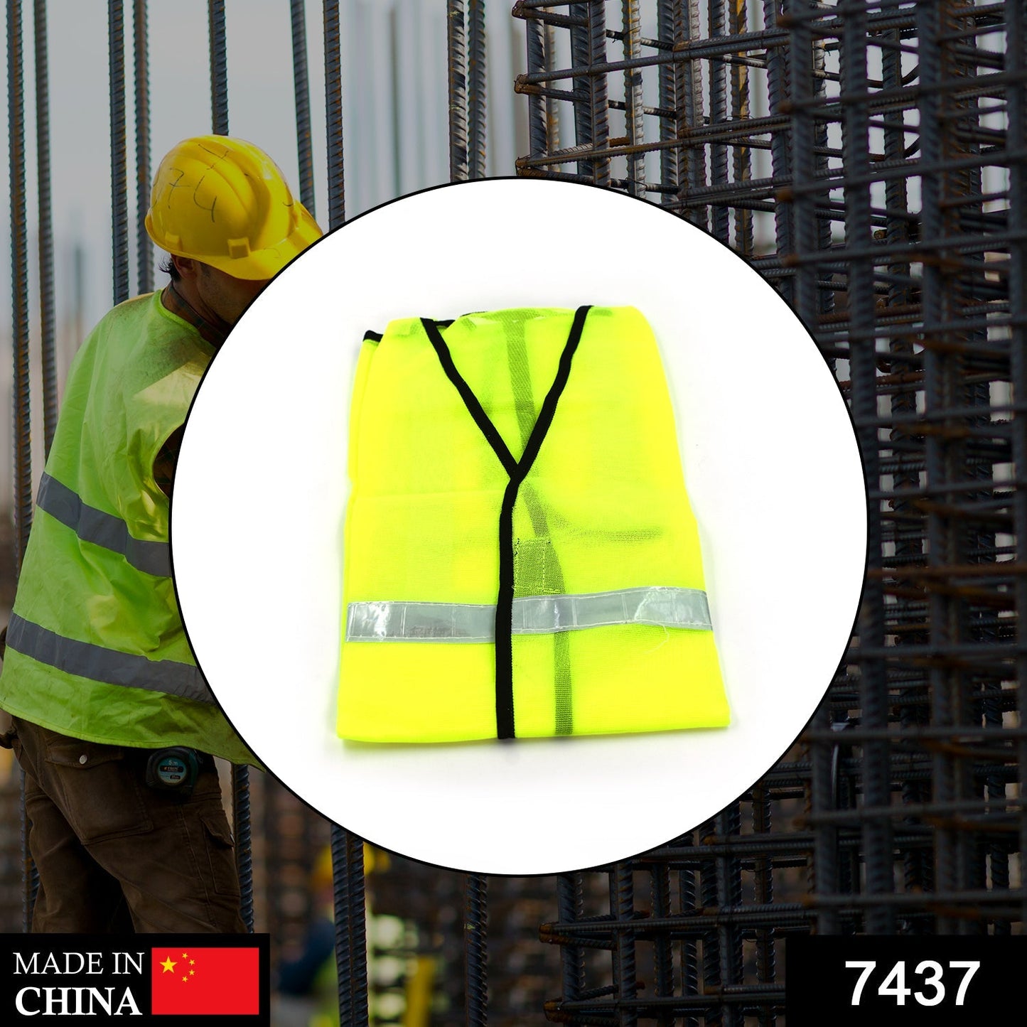 Green Safety Jacket for Construction Protection - Springkart 