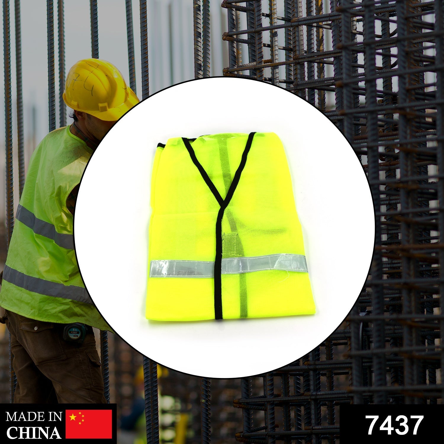 Green Safety Jacket for Construction Protection - Springkart 