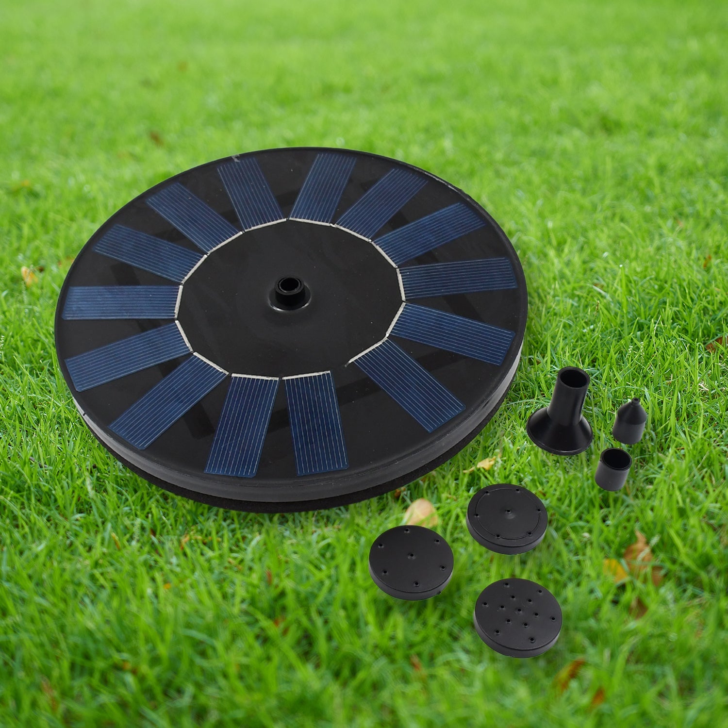 Fast Fountain by Pocket Hose - Solar-Powered - Instantly Adds a Water Feature Virtually Anywhere - 5 Spray Modes - No Installation or Batteries Required - Great for Bird Baths, Pools, Pond & More (1 Pc) - Springkart 