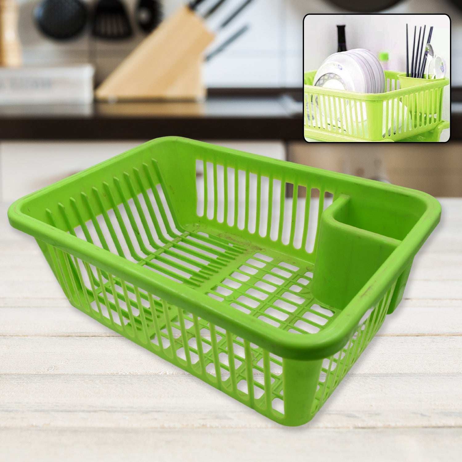 Multipurpose Plastic Kitchen Basket, Dish, Vegetables and Fruits Washing, Laundry cloath Multipupose Organizer Basket (43x30 Cm) - Springkart 