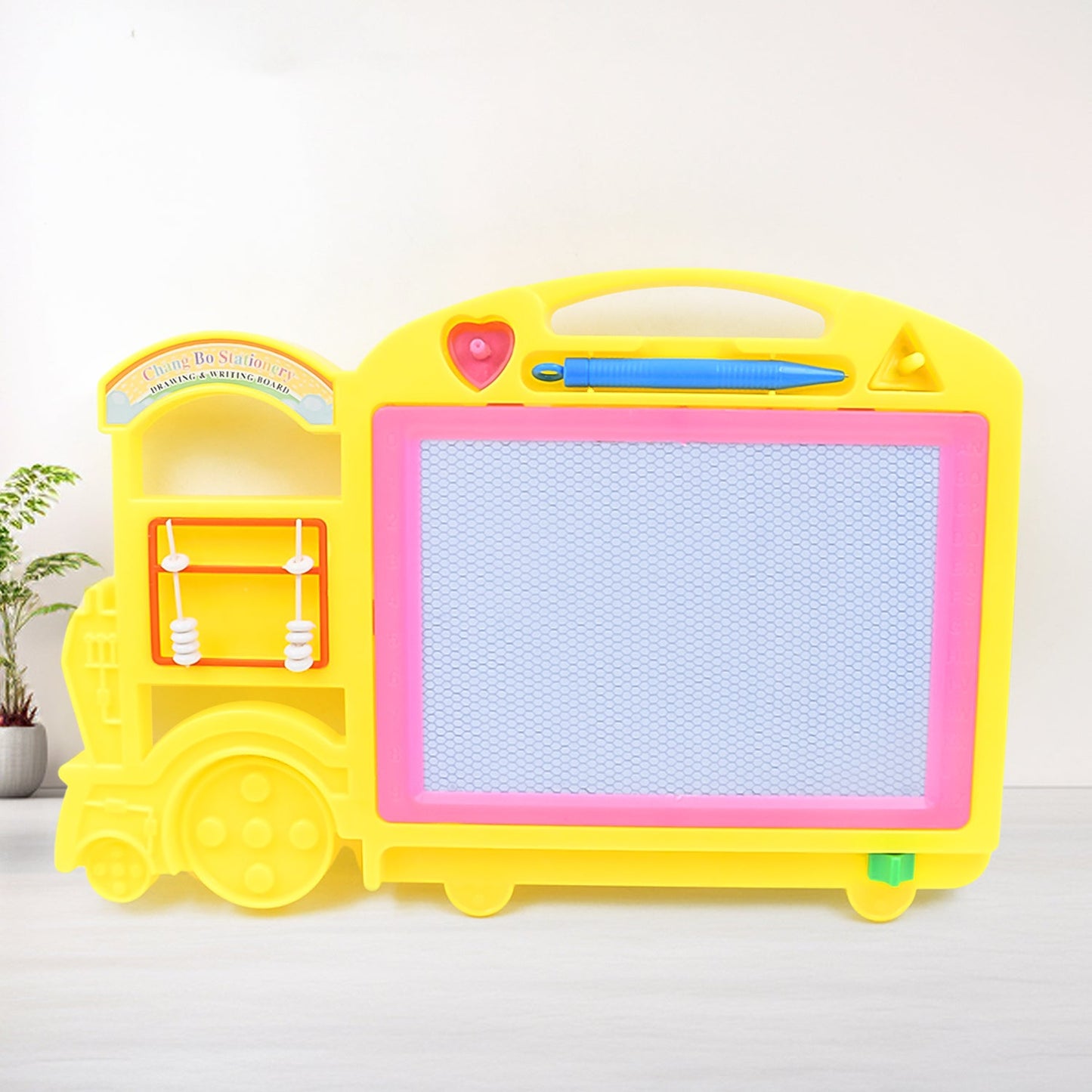 Bus Shape Drawing & Writing Slate Board for Kids (1 pc / 32 × 21 Cm) - Springkart 