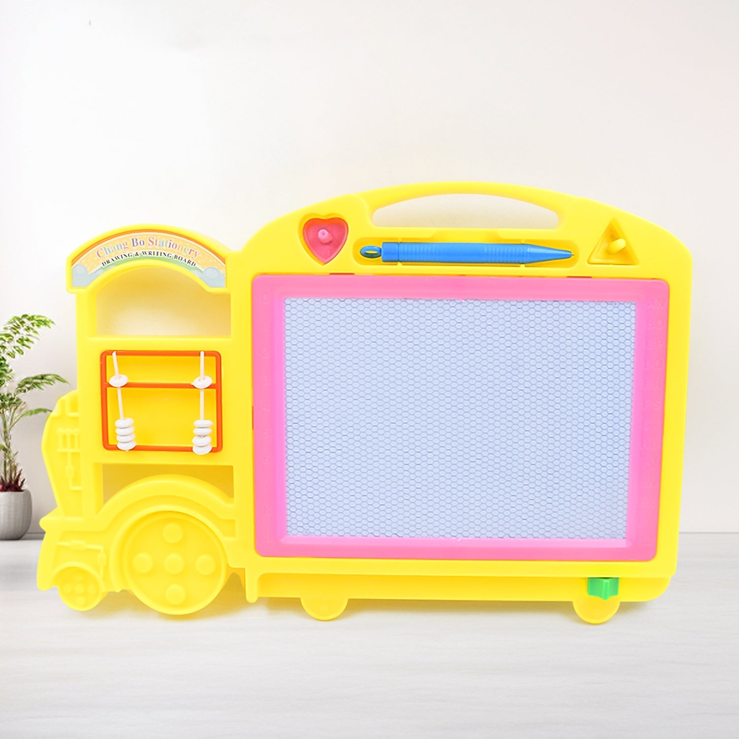 Bus Shape Drawing & Writing Slate Board for Kids (1 pc / 32 × 21 Cm) - Springkart 