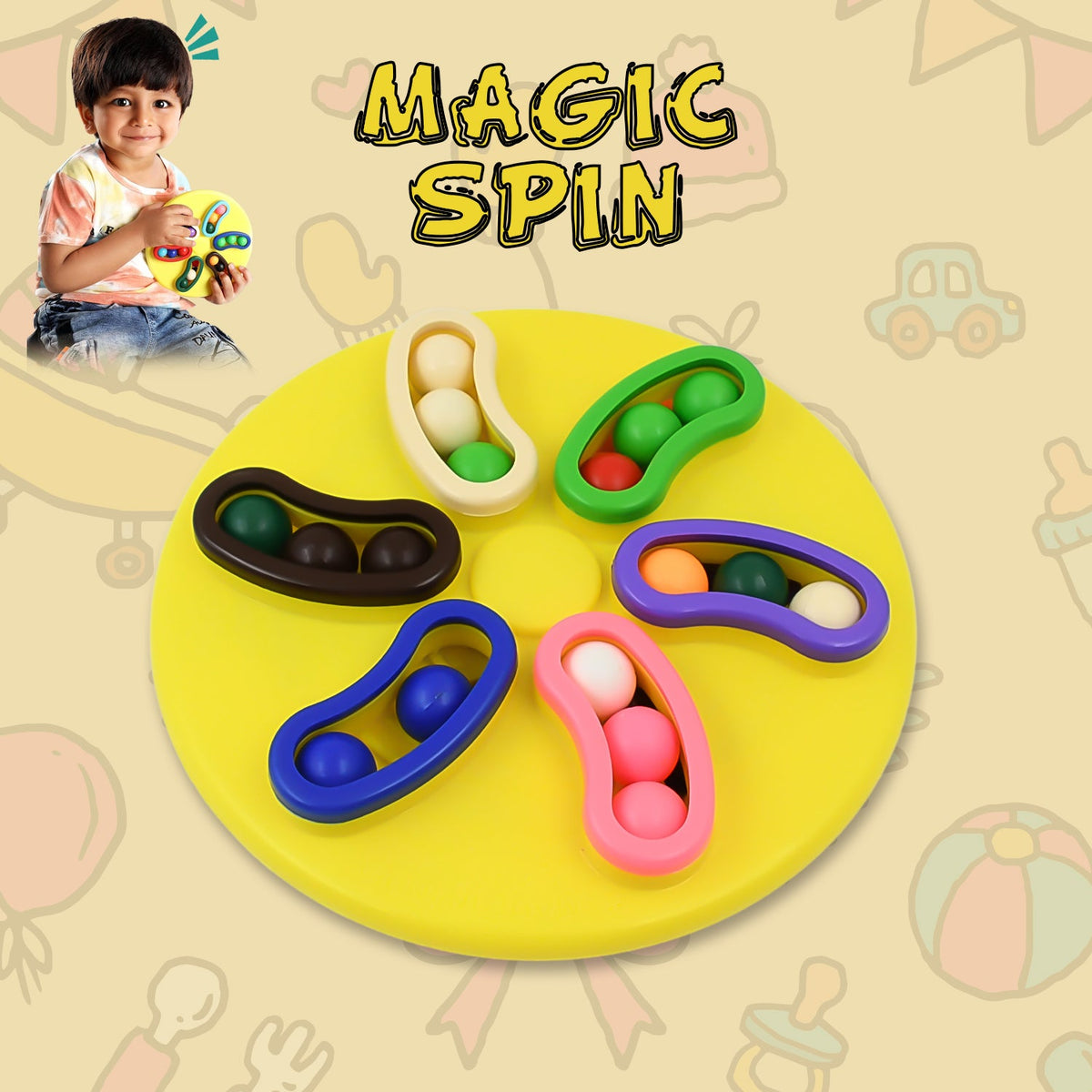 Magic Spin Round Rotating Puzzle Game (1 Pc) - Springkart 