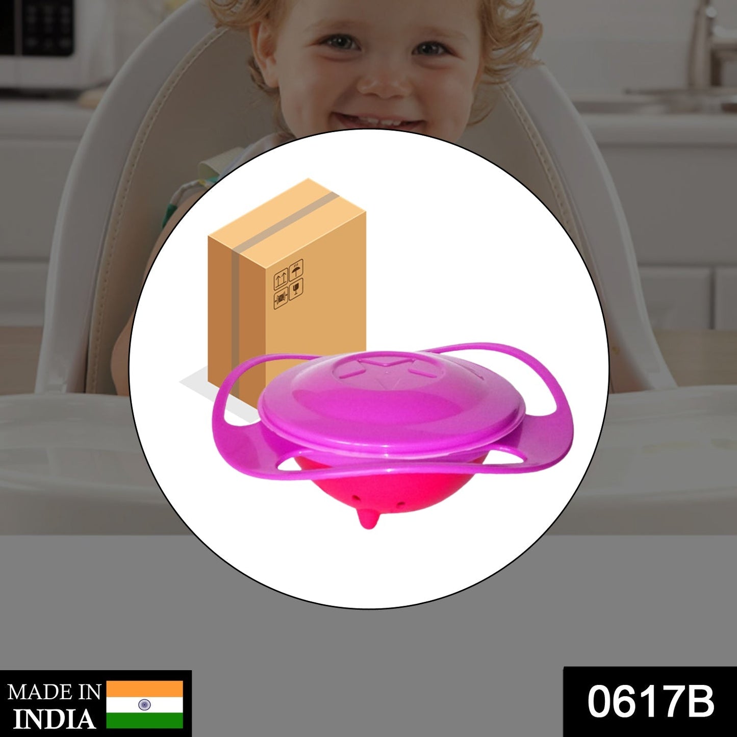 Rotating Baby Bowl used for serving food to kids and toddlers etc. - Springkart 