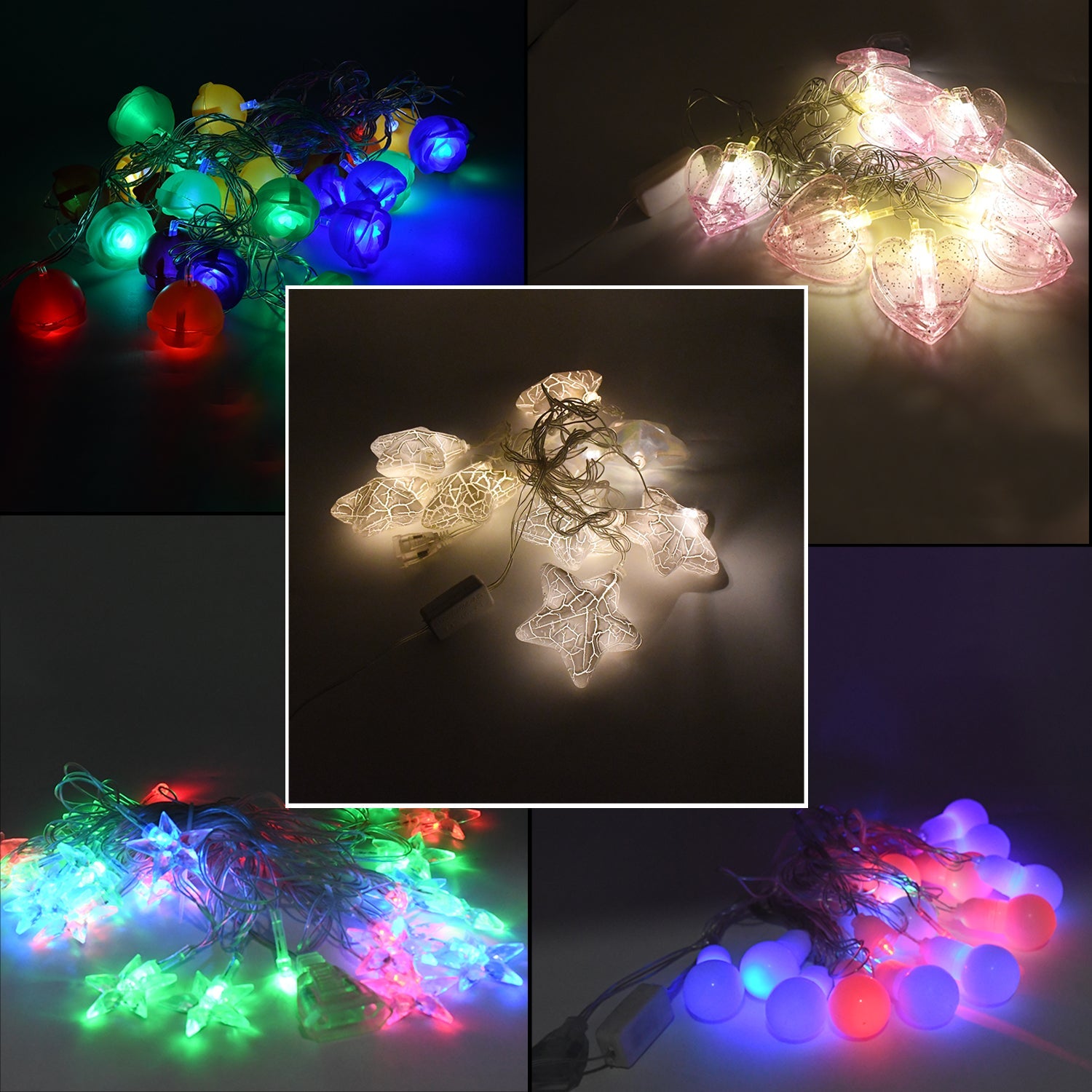 Home Decoration Diwali & Wedding LED String Light Indoor and Outdoor Light, Festival Decoration Led String Light, Multi-Color Light (1 Pc / Mix Design) - Springkart 