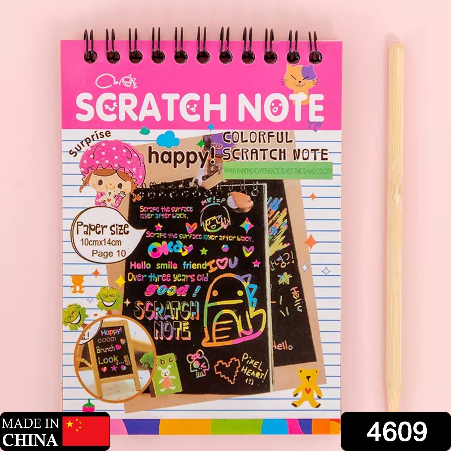 Crafts Rainbow Art Scratch Paper Book (10 Pages, Pack of 1) - Springkart 