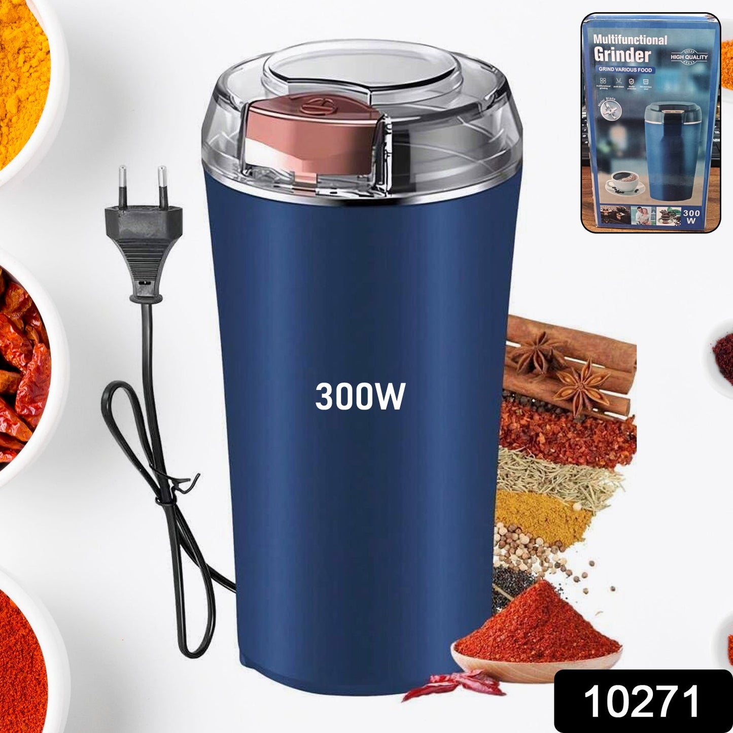 Stainless Steel Coffee Grinder Machine 300w (Multi Blades Grinder) - Springkart 