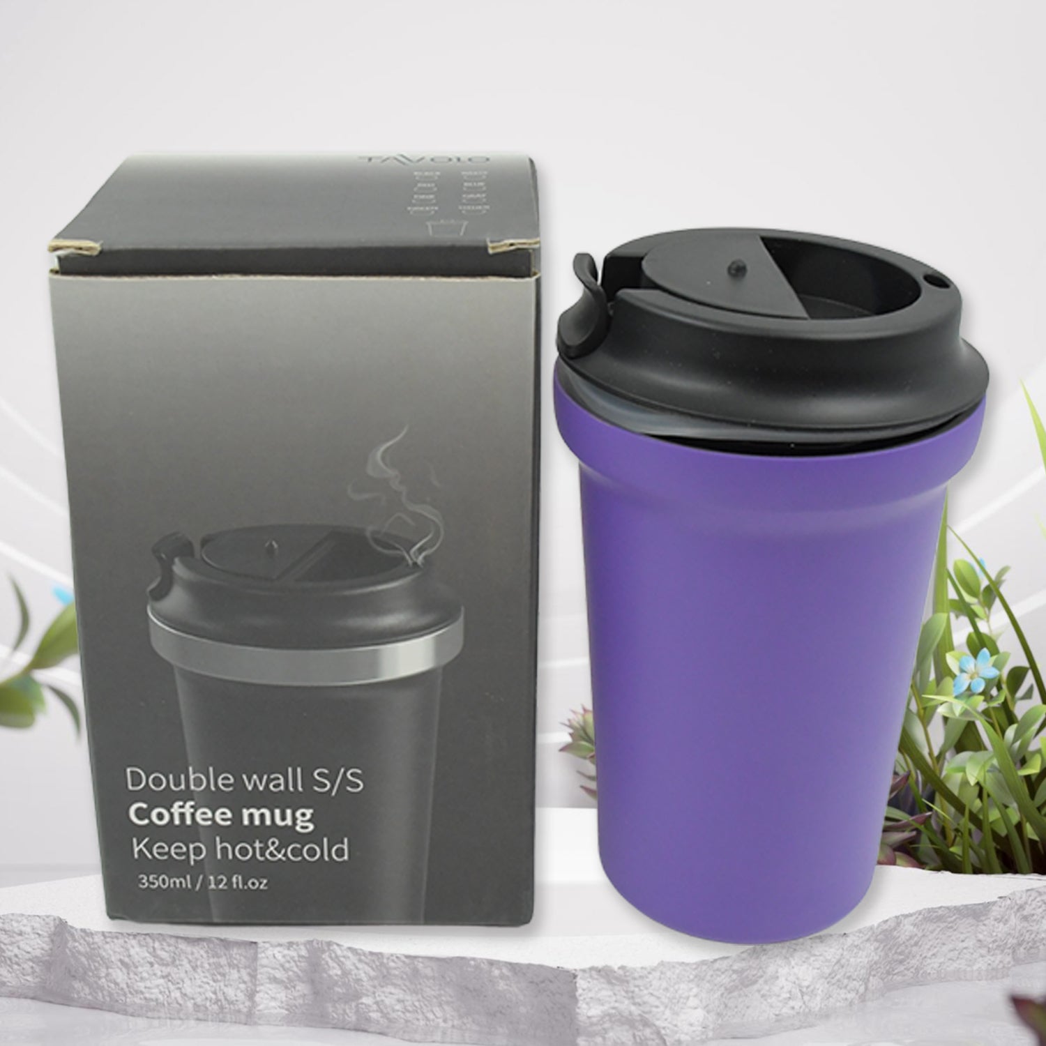 350ml Stainless Steel Vacuum Insulated Coffee Mug - Travel Mug - Springkart 