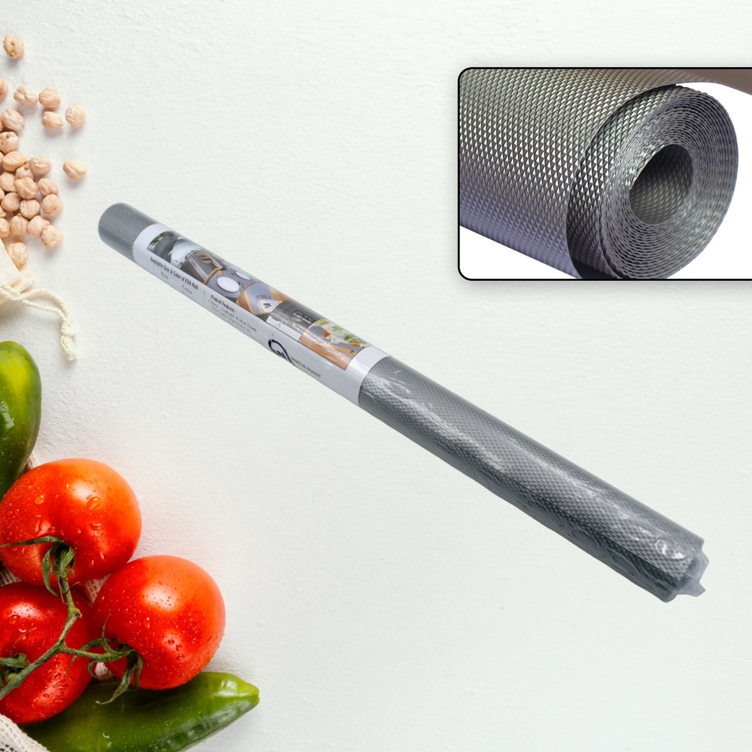 Multipurpose Anti-Slip Bathroom Kitchen Cabinet Drawer Shelf Mat Liner Sheets Roll, Fridge Mat, Table Mat Anti-Slip Super Strong Placement Mat for Fridge, Bathroom, Kitchen, Drawer, Shelf Liner (45cmx1.25m) - Springkart 