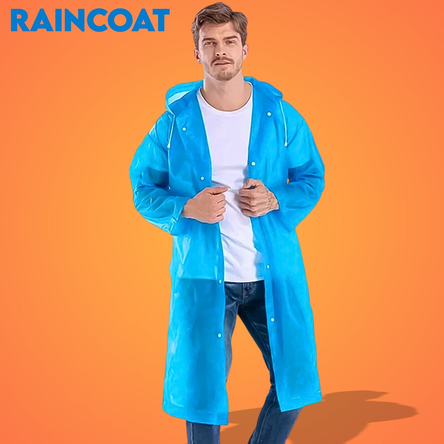 Fashion Portable Adult Rain Coat (1pc) - Springkart 