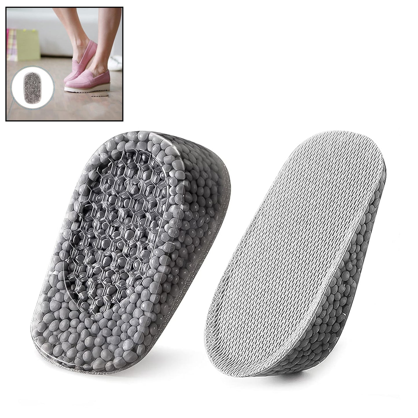 Height Increase Silicone Insoles Heel, Shoe Pads (11×6 Cm / 1 Pair) - Springkart 
