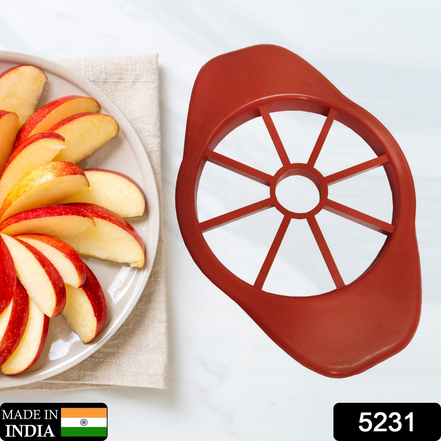 Apple Cutter / Slicer with plastic 8 Blades Heavy Plastic Apple Cutter - Springkart 