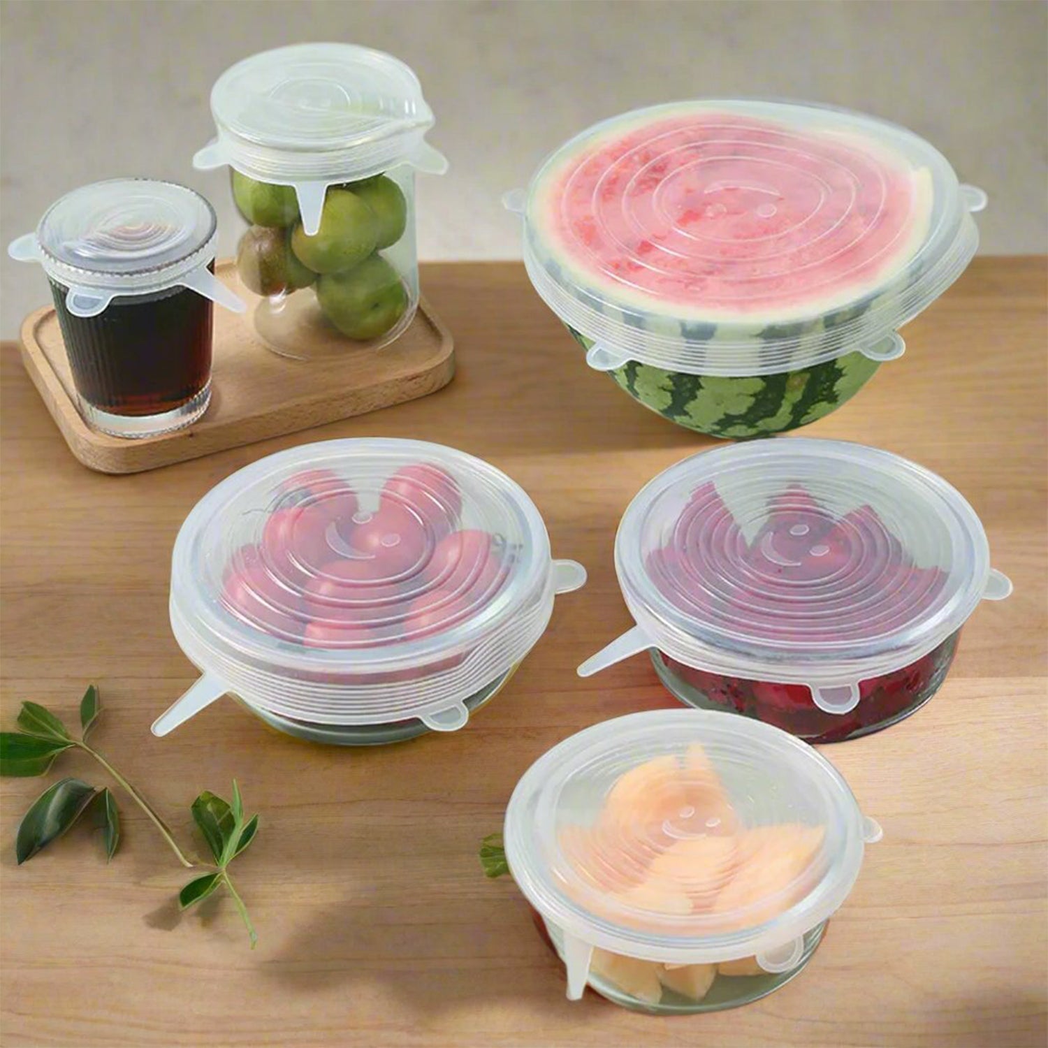 Silicone Food Cover Stretch Lids (6 Pcs Set / 62 Gm) - Springkart 