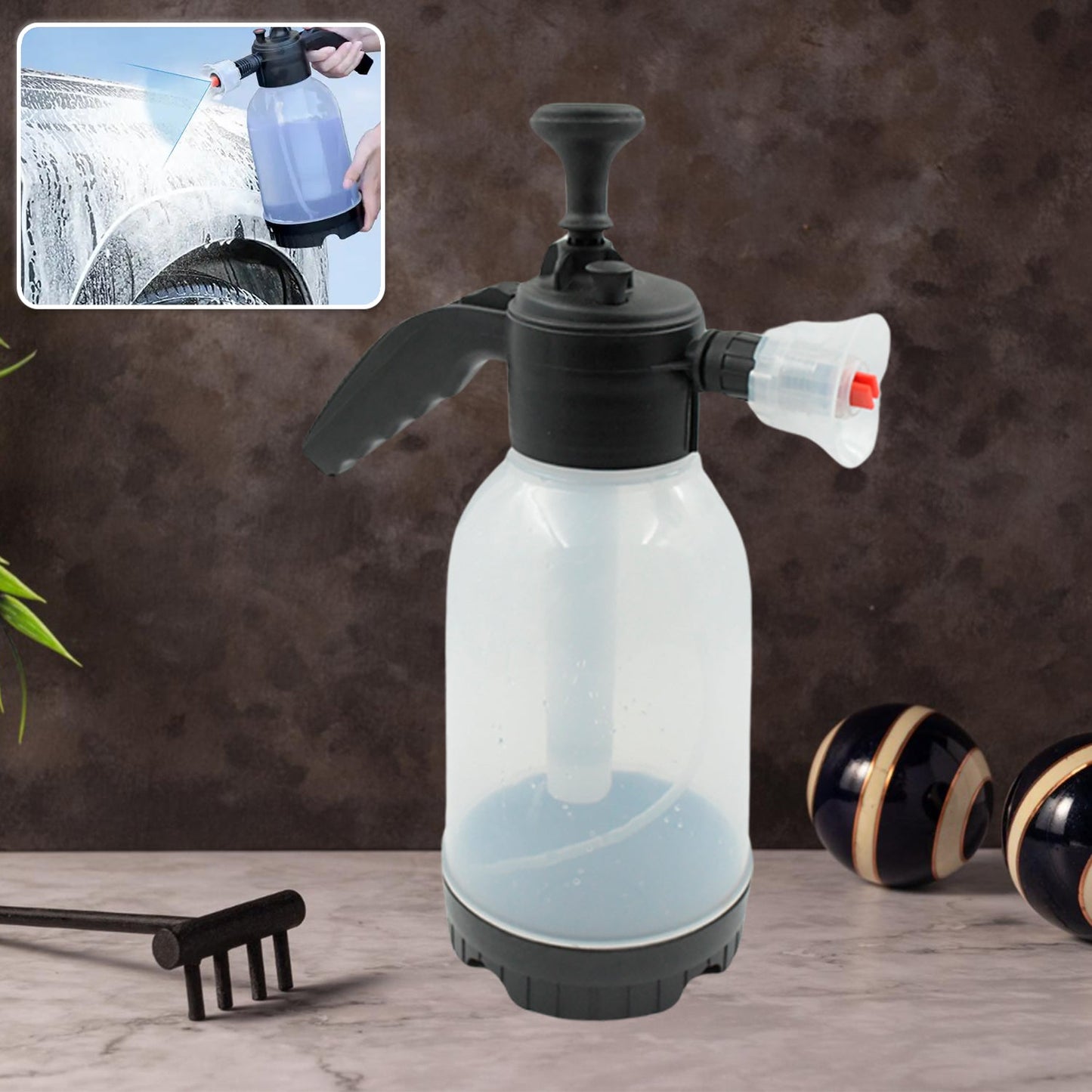 Pressure Sprayer 2 Litres Garden Sprayer Hand Pump Sprayer Foam Sprayer Watering Bottle for Indoor Plants Cleaning Outdoor Garden (2 Ltr.) - Springkart 
