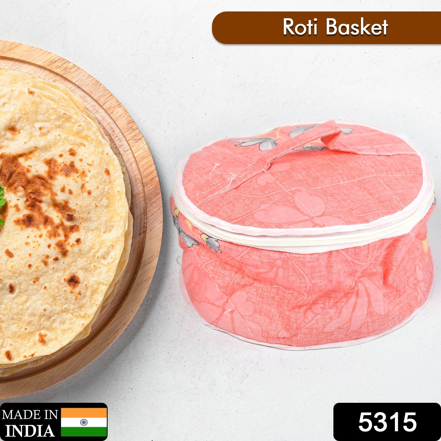 Hot Chapatti Washable Cotton Cloth Casserole Box - Springkart 