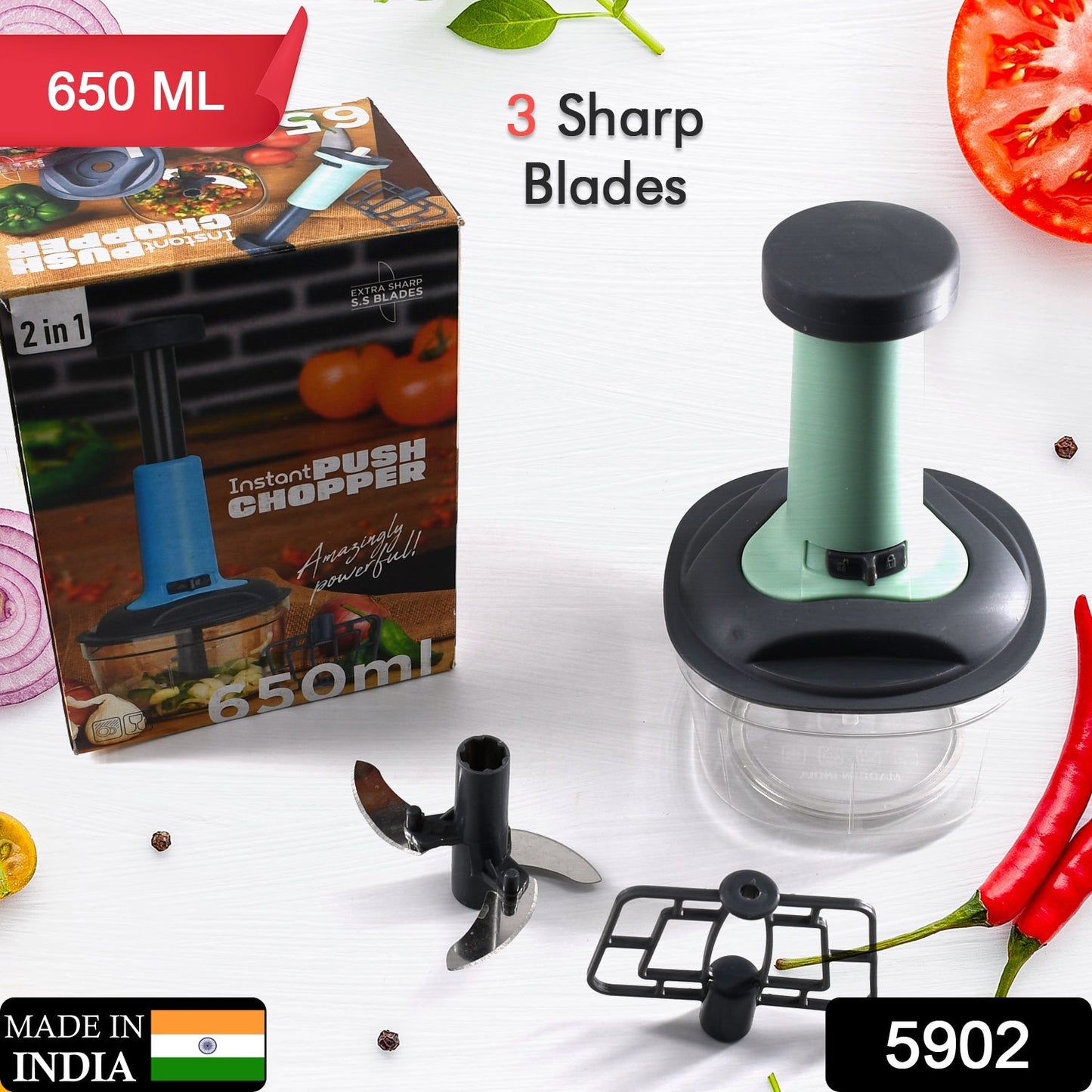 Push Chopper Manual Food Chopper - Springkart 