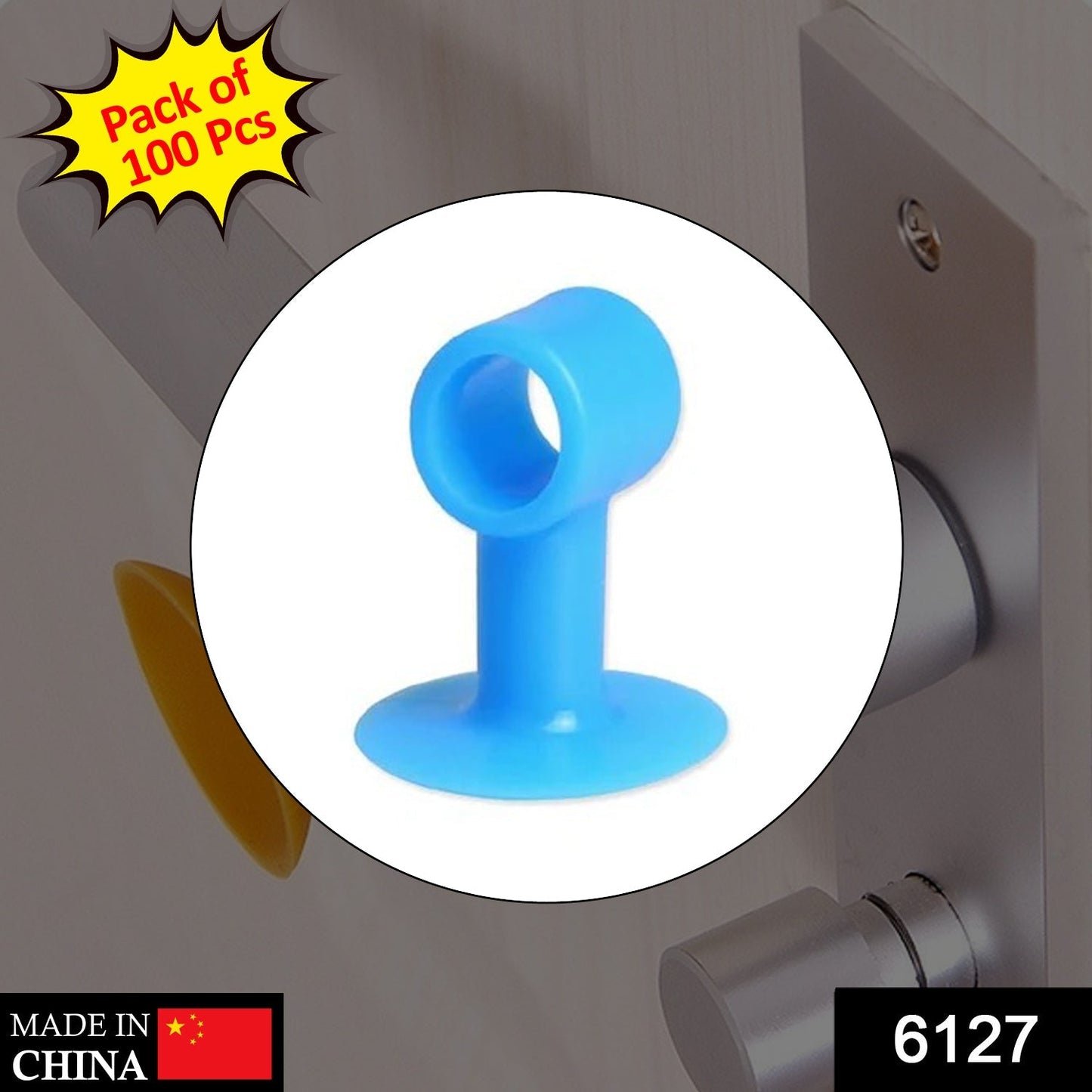 Door Stopper Mini Anti-Collision Silicone Door Handle Crash Pad (Pack of 100Pc) - Springkart 