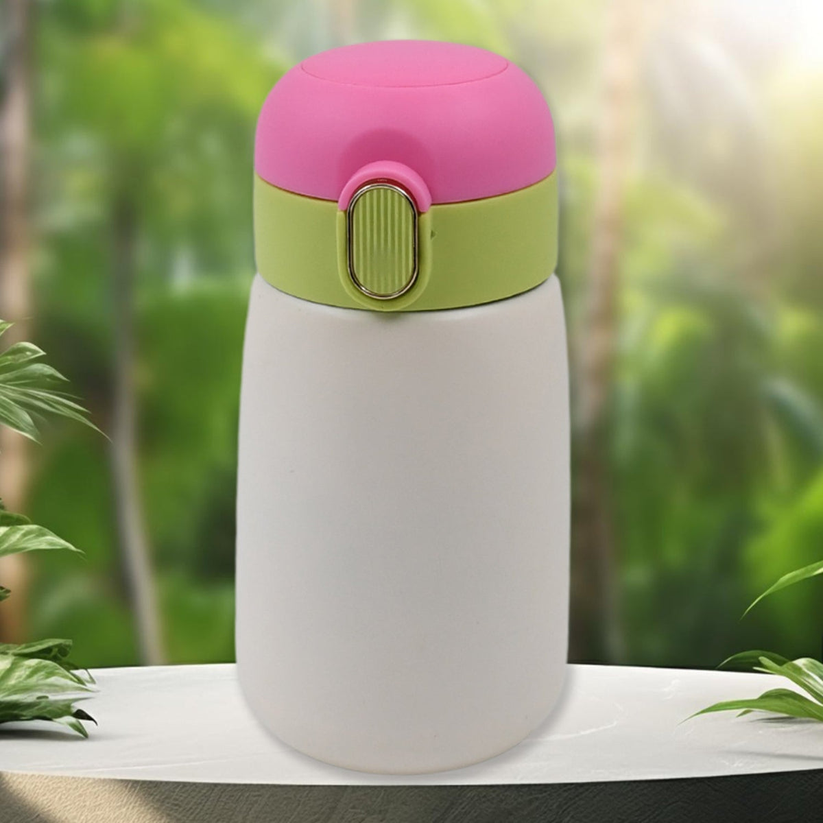 Double walled Stainless Steel Water Bottle & push button Open (350 ML Approx) - Springkart 