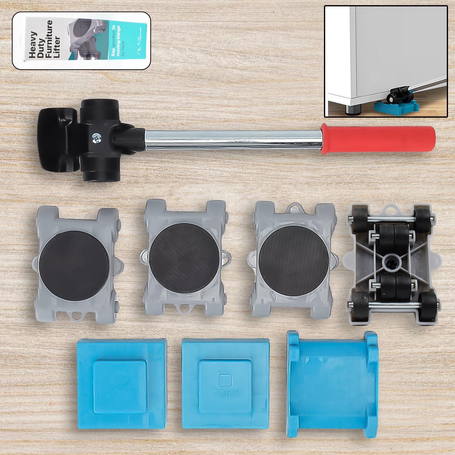 Furniture Lifter Tool Furniture Dolly, Furniture Lifters Tool Set (1 Set / 8 pc) - Springkart 