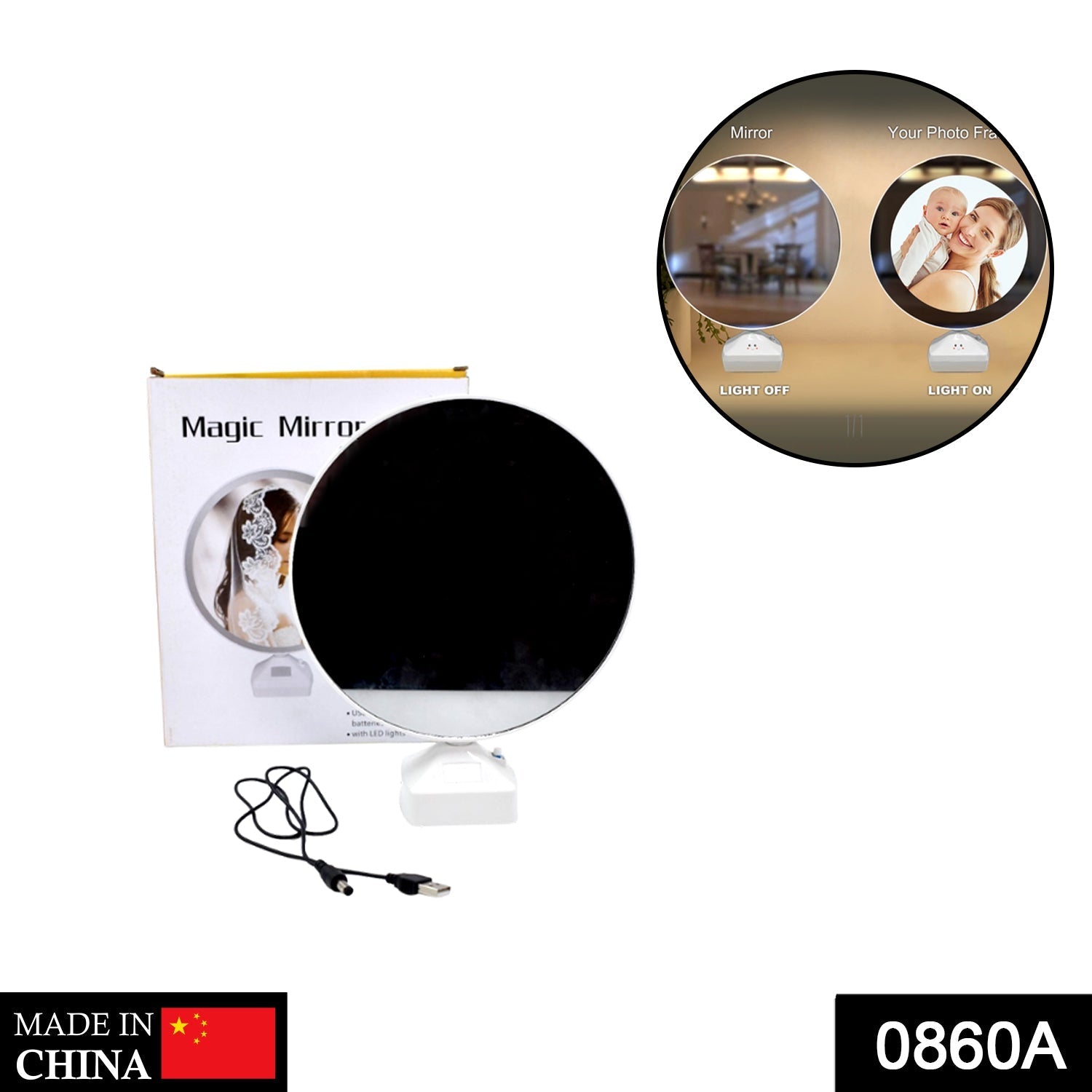 Curve Led Mirror Picture Wall Light - Springkart 