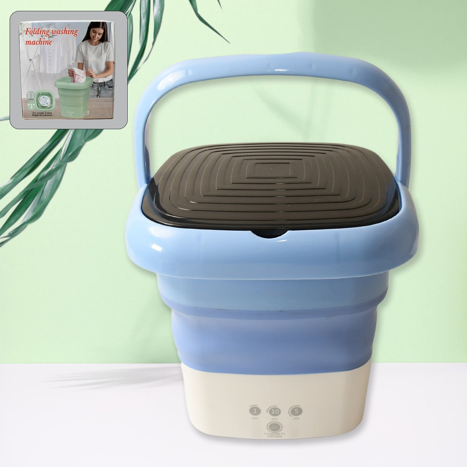 Folding Washing Machine, Mini Portable Washing Machine, Deep Cleaning, Mini Foldable Washing Machine, Suitable For Socks, Underwear, Baby Clothes & Other (1 Pc) - Springkart 
