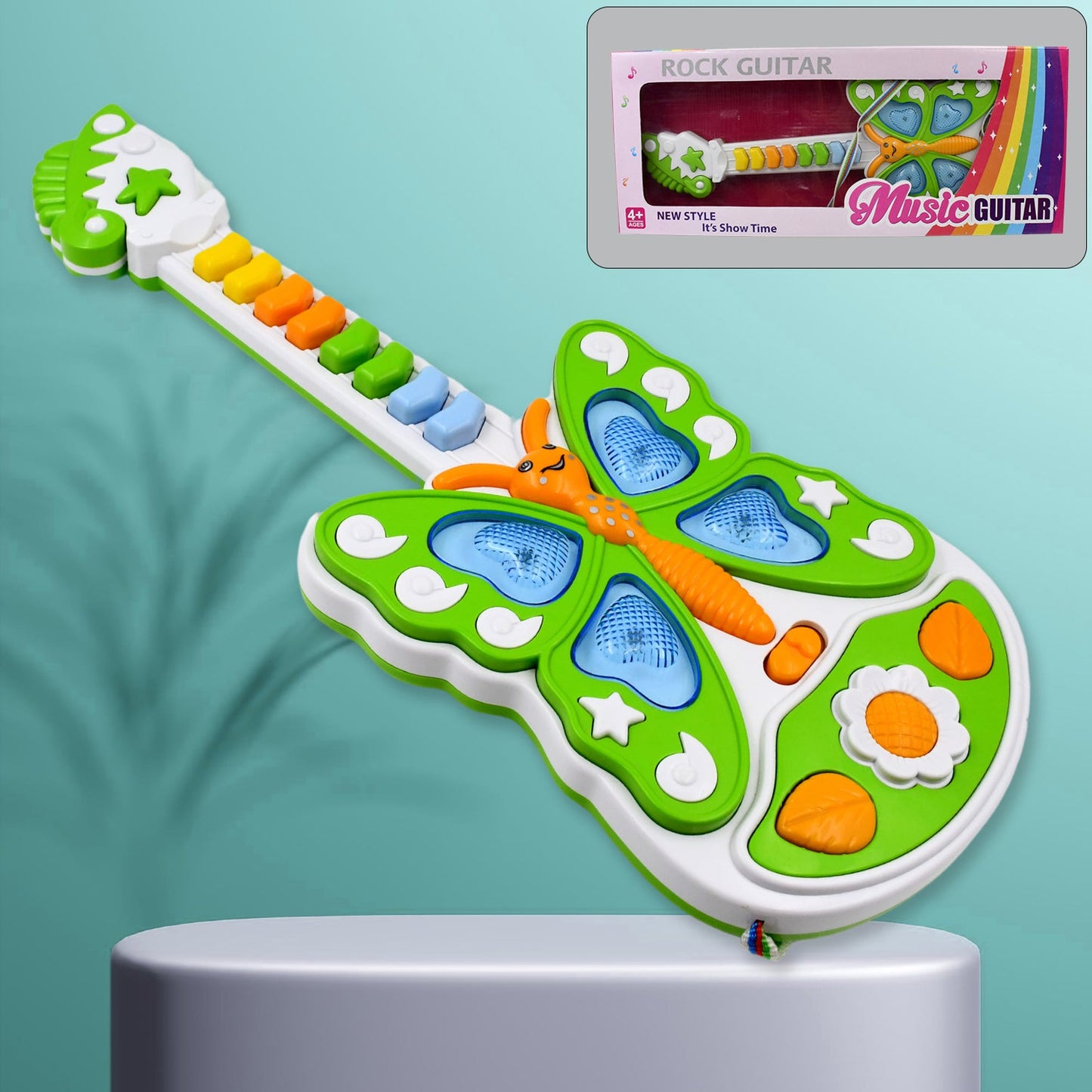 Butterfly Guitar Toy with Light and Music Toy (1 Pc / Battery not included) - Springkart 
